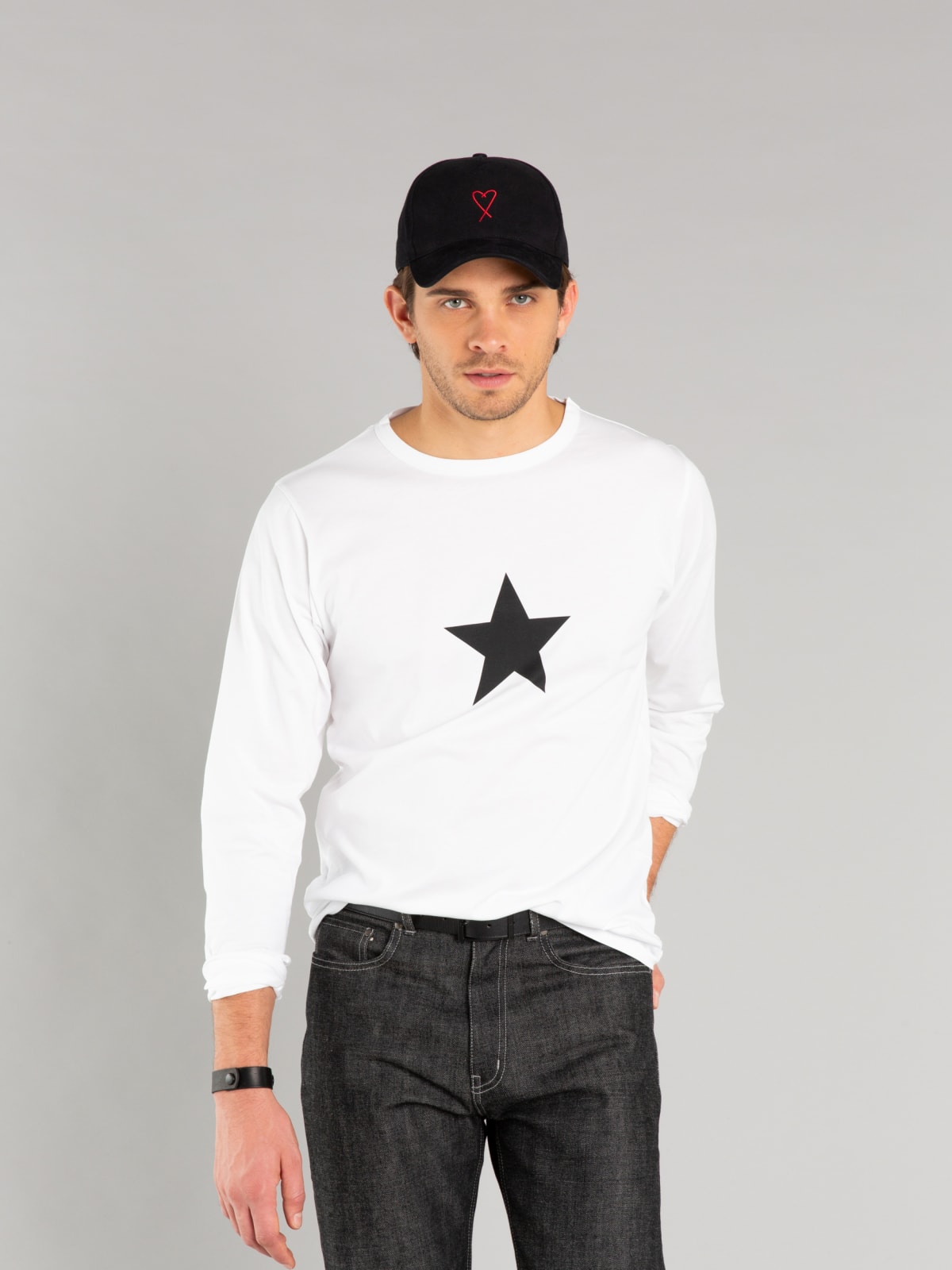 white long sleeves Coulos star t-shirt