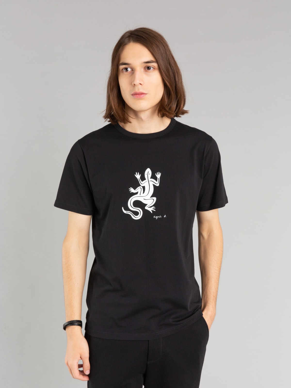 black short sleeves Coulos lizard t-shirt