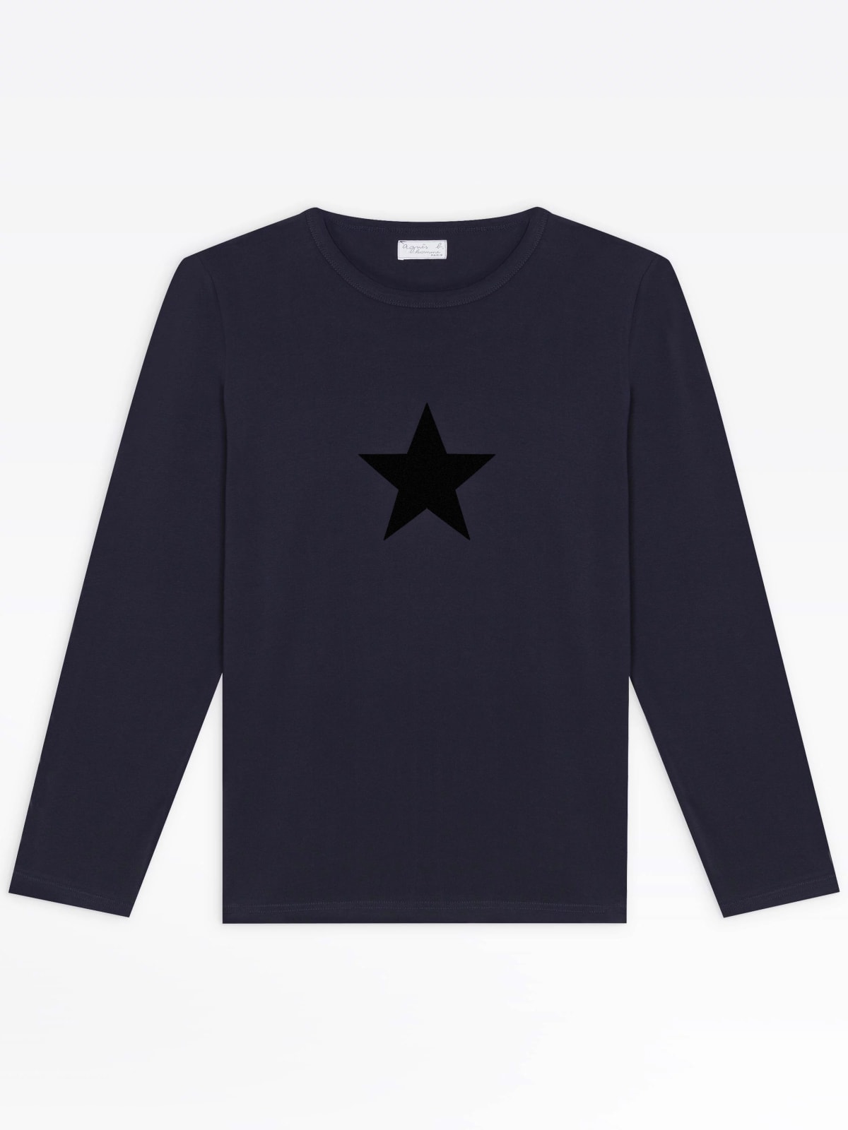 navy blue long sleeves coulos star t-shirt