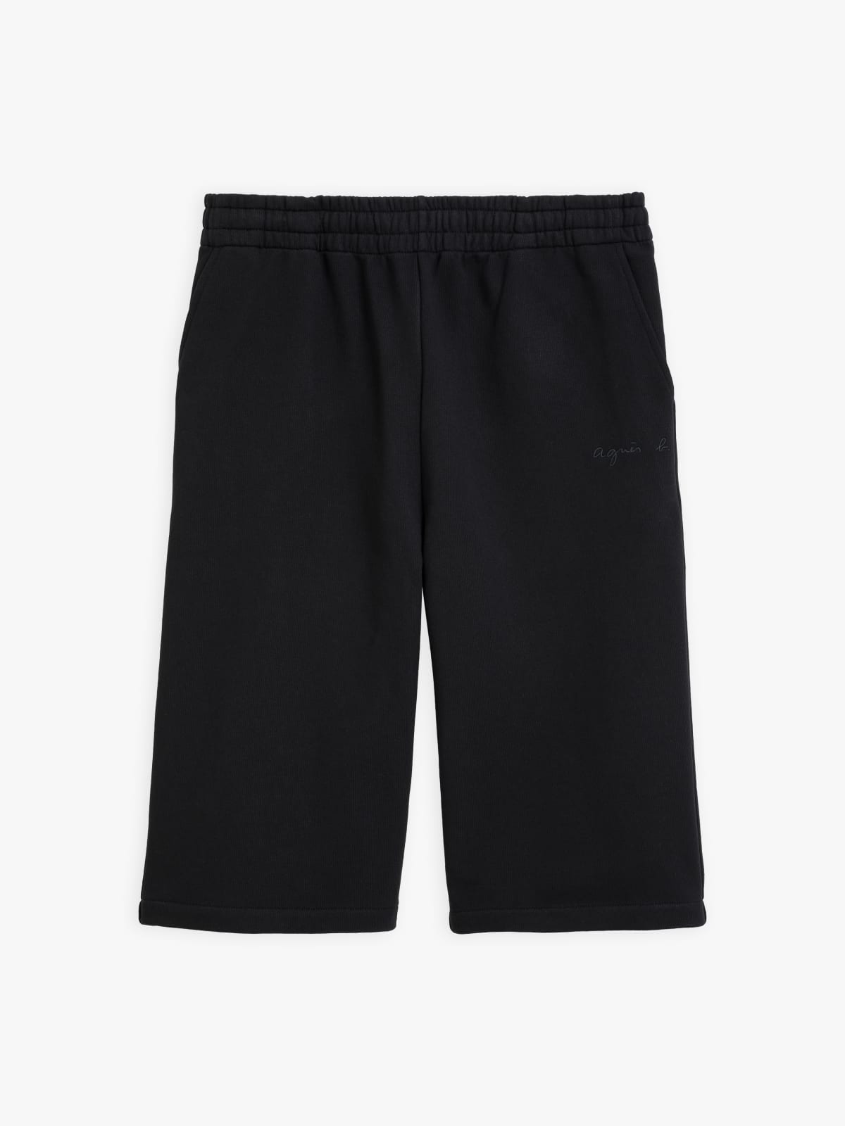【NONCODE】Oban Pintuck Damage Bermuda Pants black organic cotton Ponant bermuda shorts