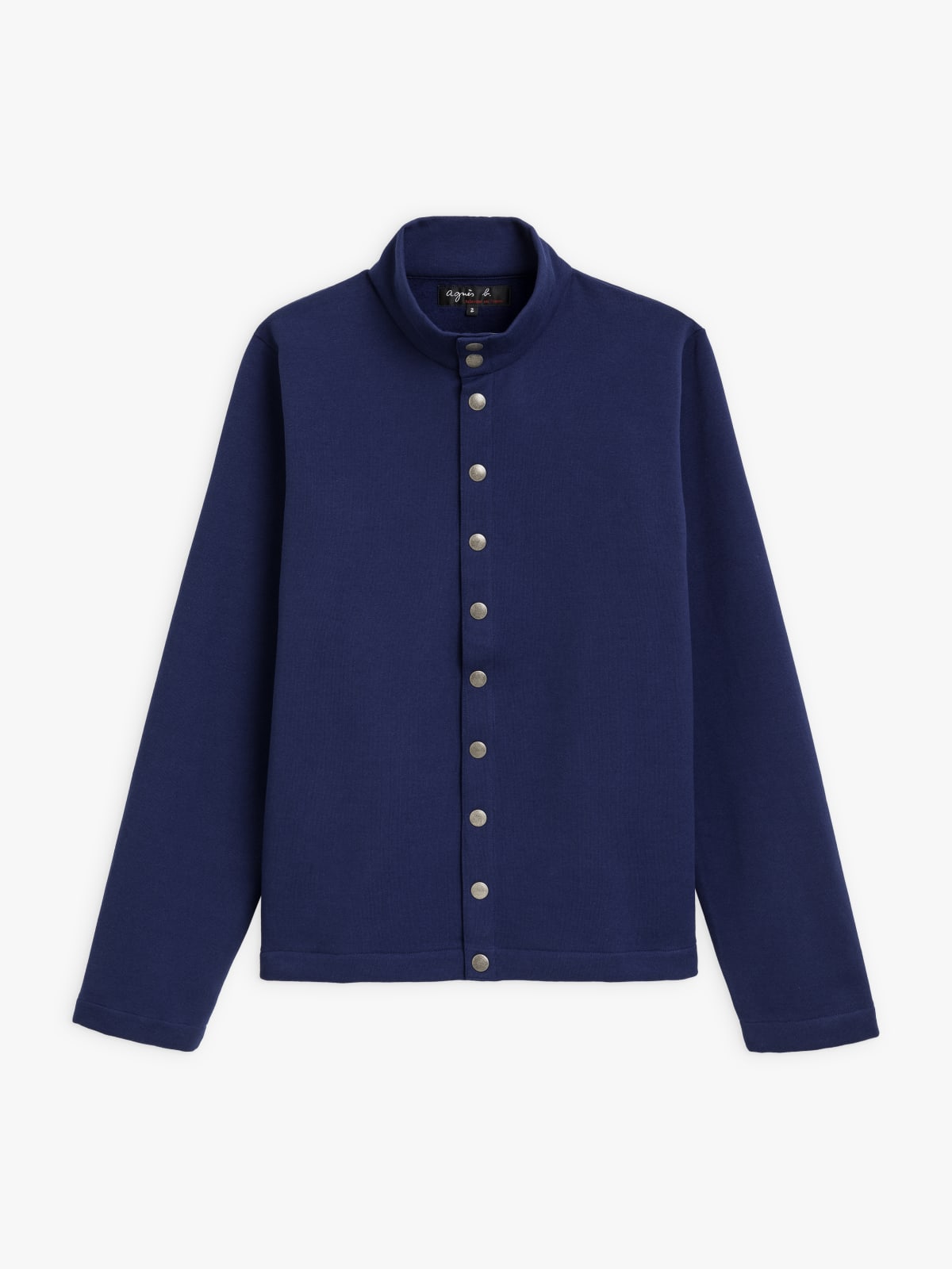 dark blue New Yvan snap cardigan