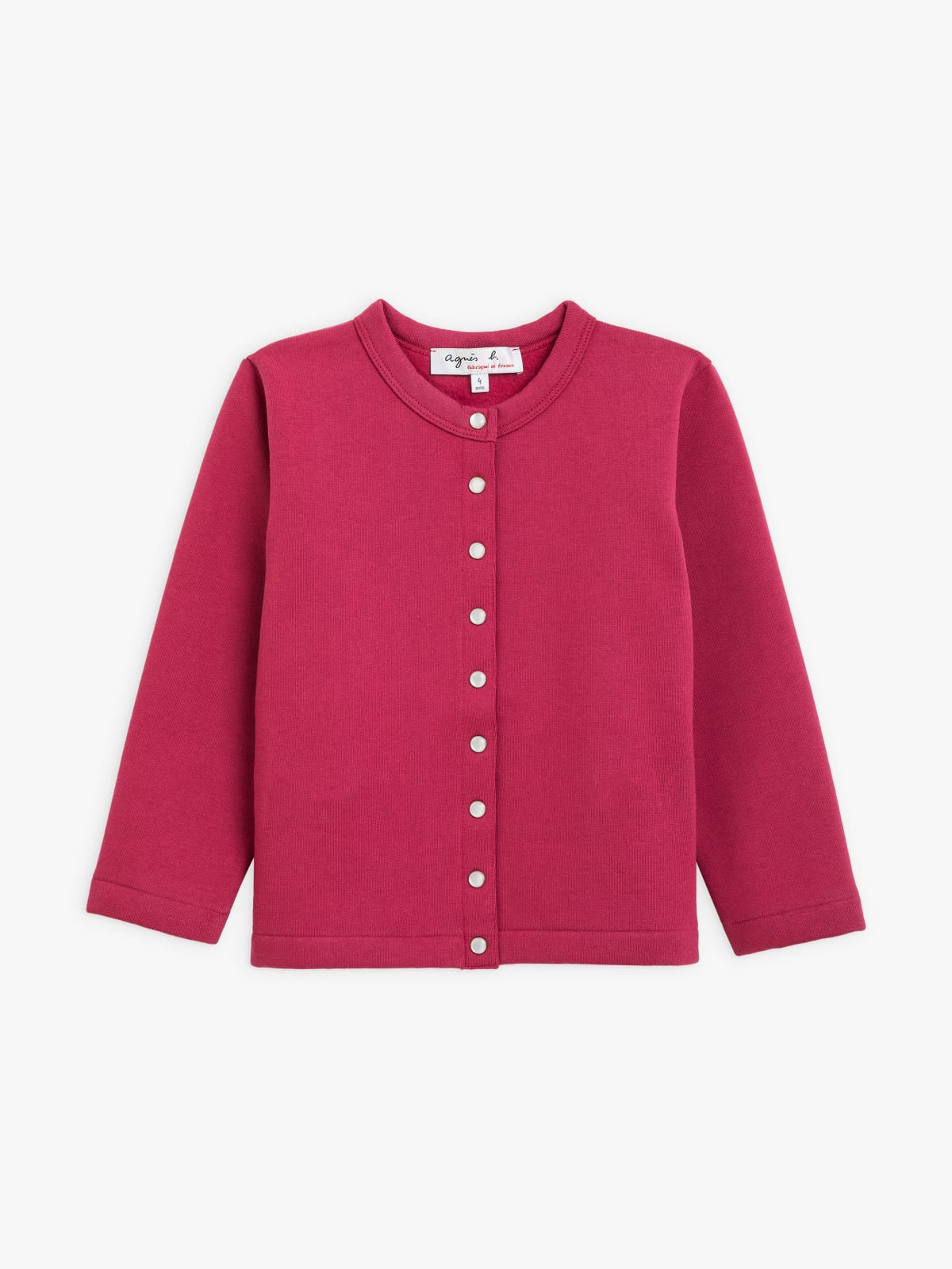 strawberry "12 ans" snap cardigan