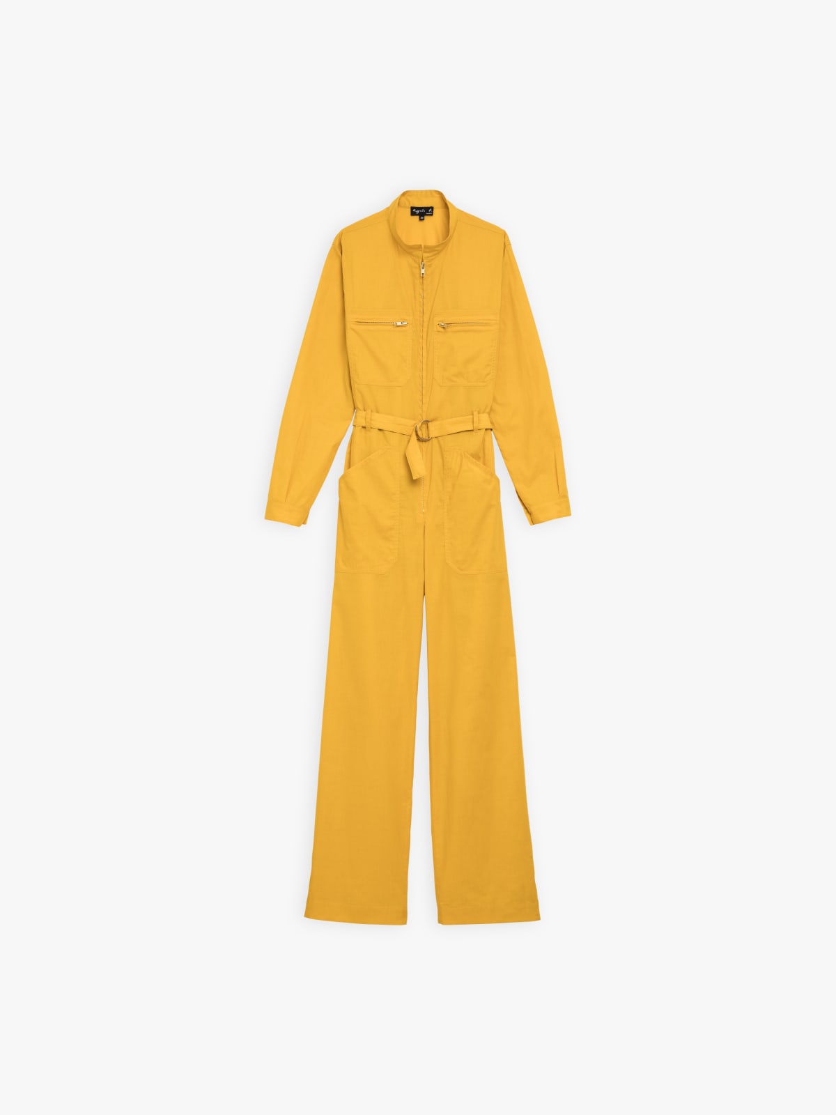 yellow cotton percale jumpsuit