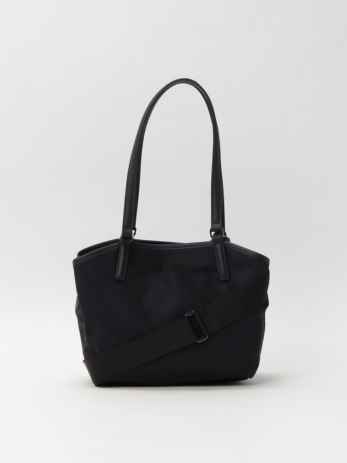 black nylon canvas “agnès b.” branded bag