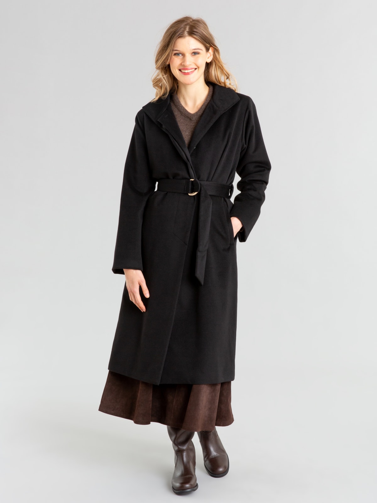 black cashmere Sand coat