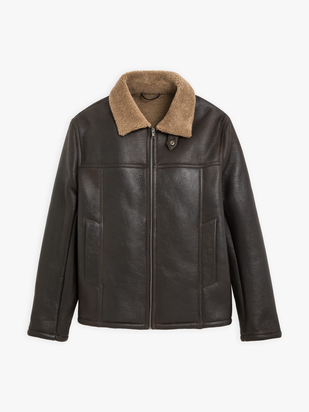 brown lambskin Bombardier jacket