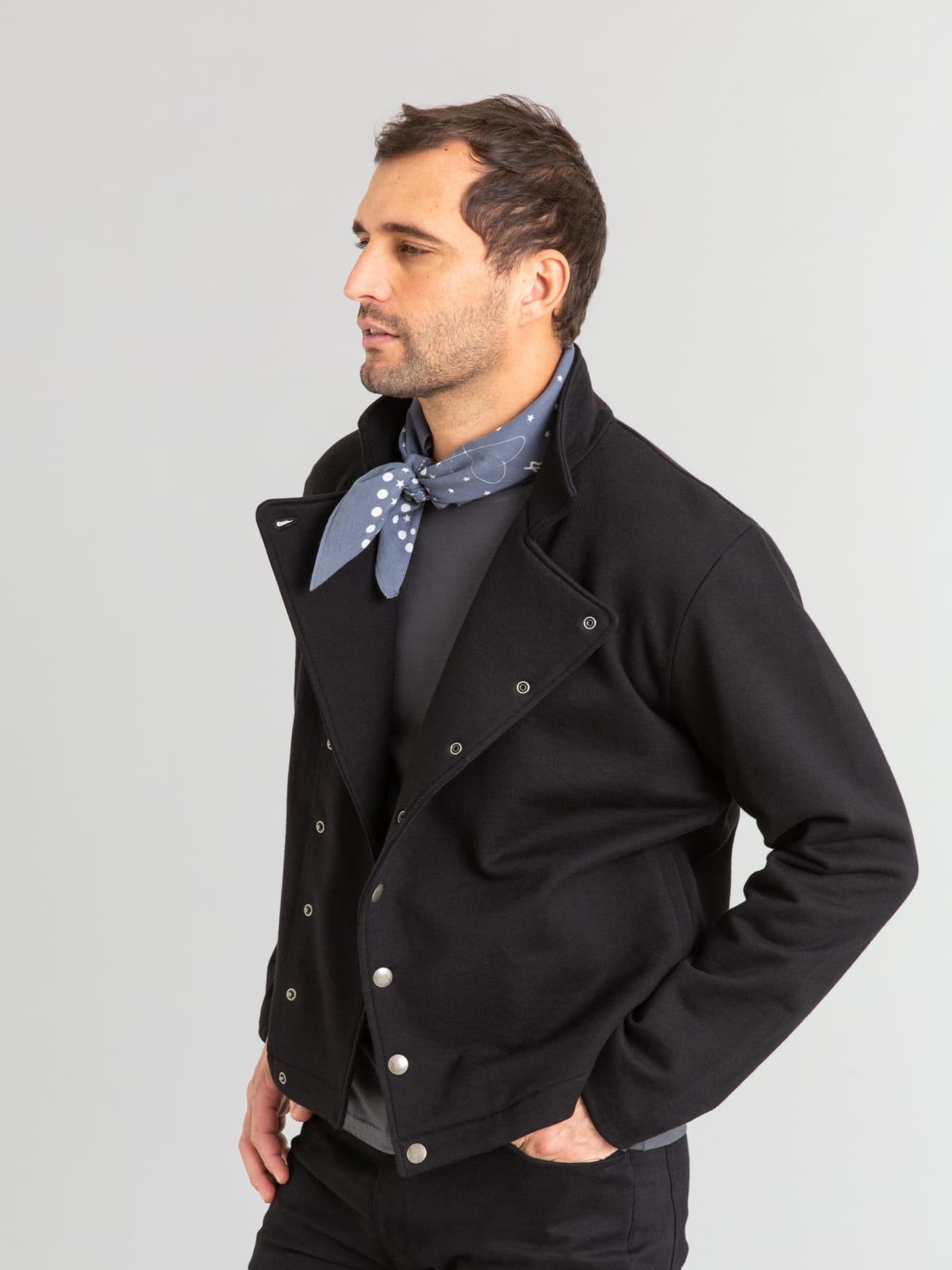 black Musset snap cardigan