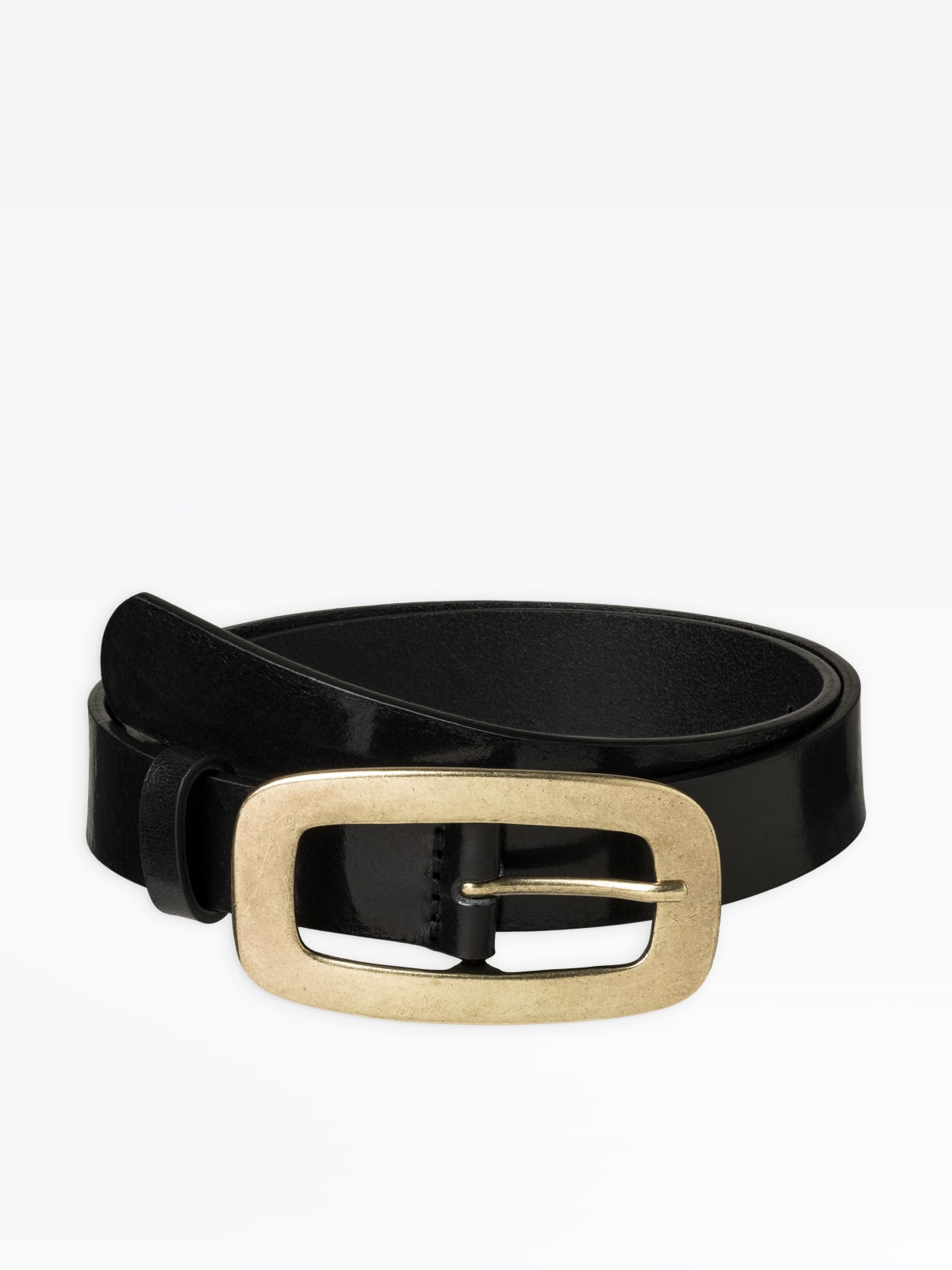 black leather Clothilde belt