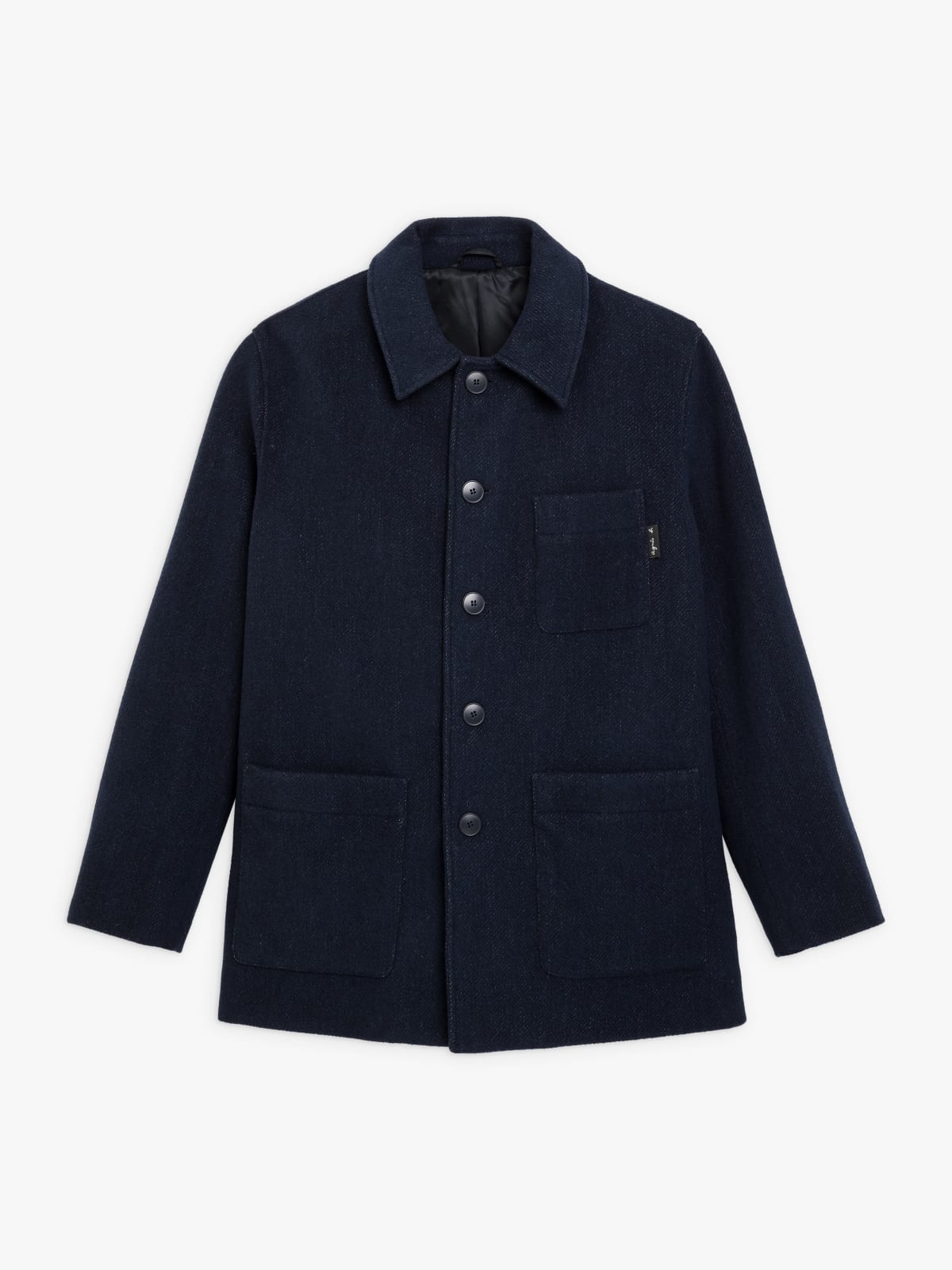 navy blue wool velvet workwear jacket navy blue wool velvet workwear jacket