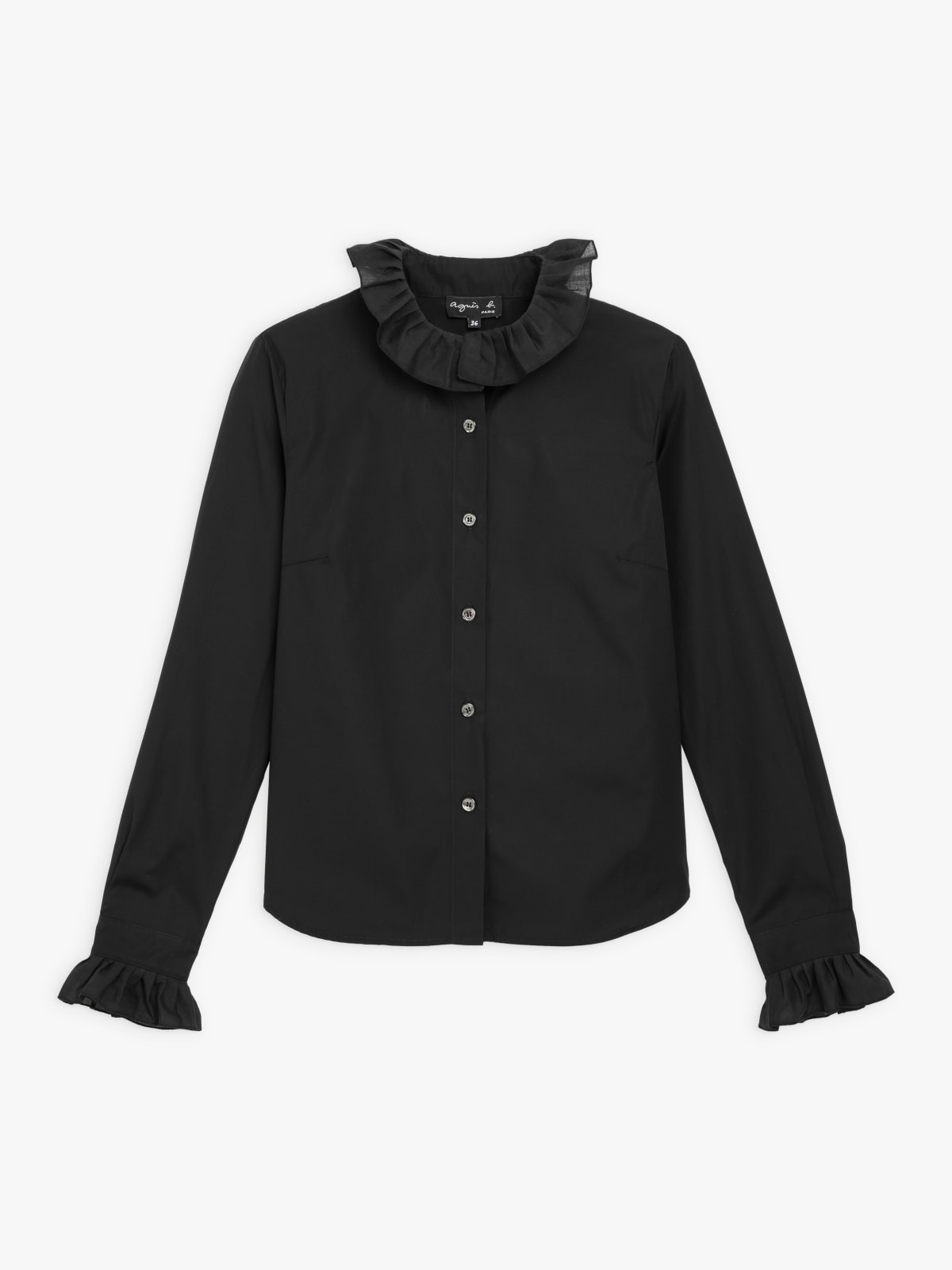 black cotton poplin Ayumi shirt