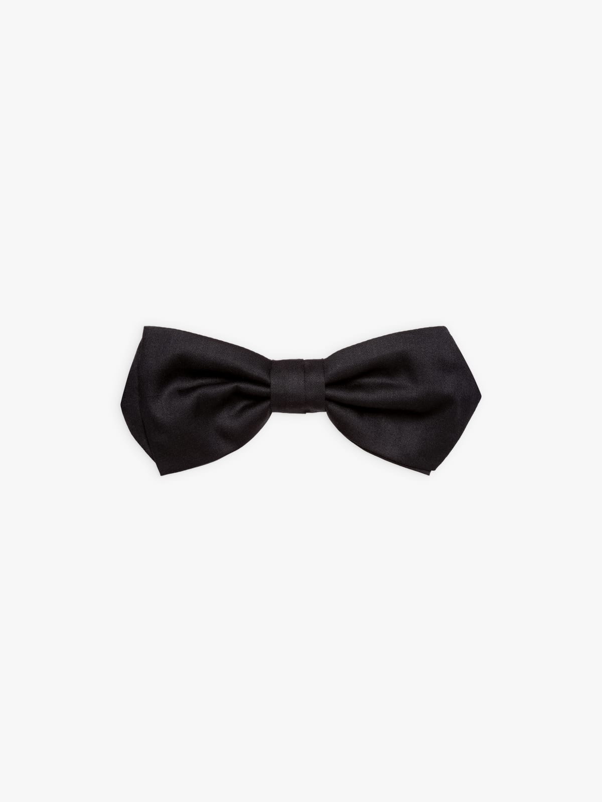 black cotton satin Humphrey bow tie