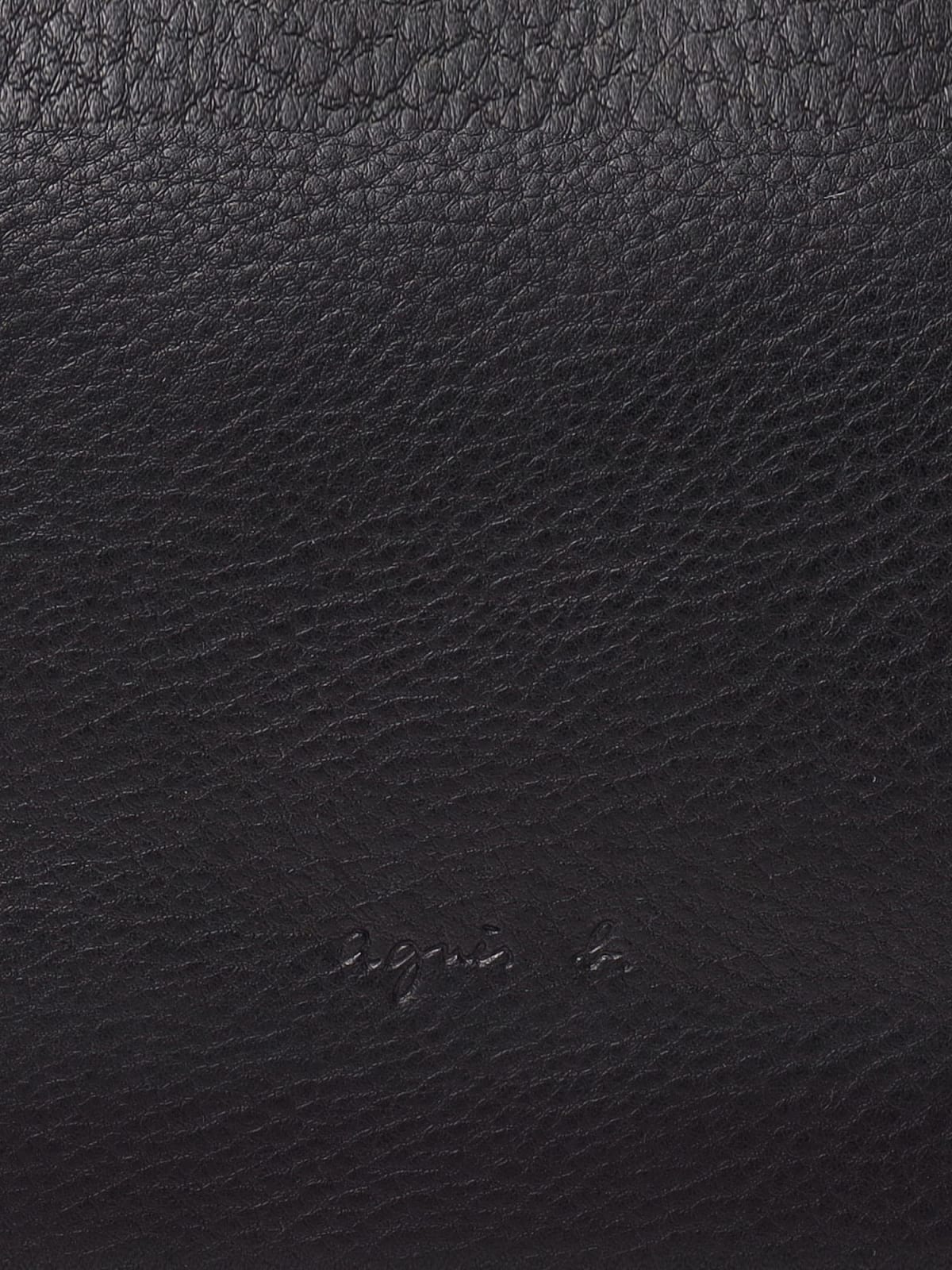 black small square grained leather shoulder bag image number 4