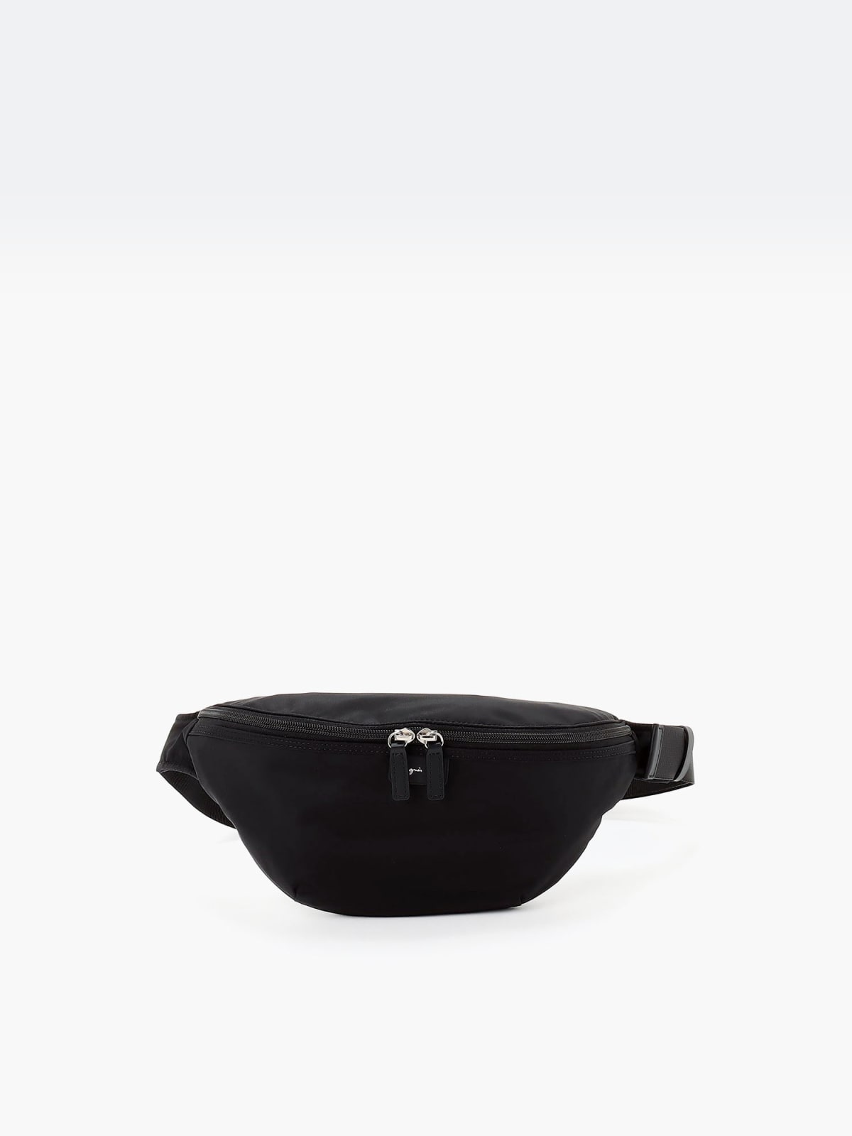 black nylon bum bag