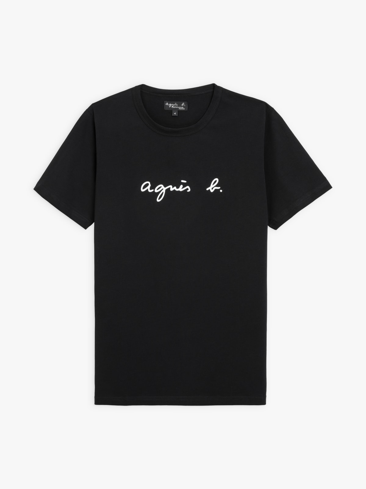 t-shirt Coulos noir "agnès b." manches courtes