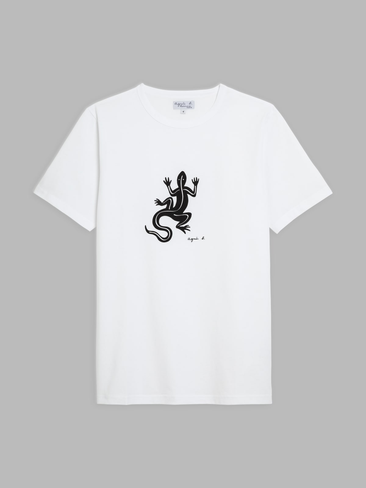 white short sleeves Coulos lizard t-shirt