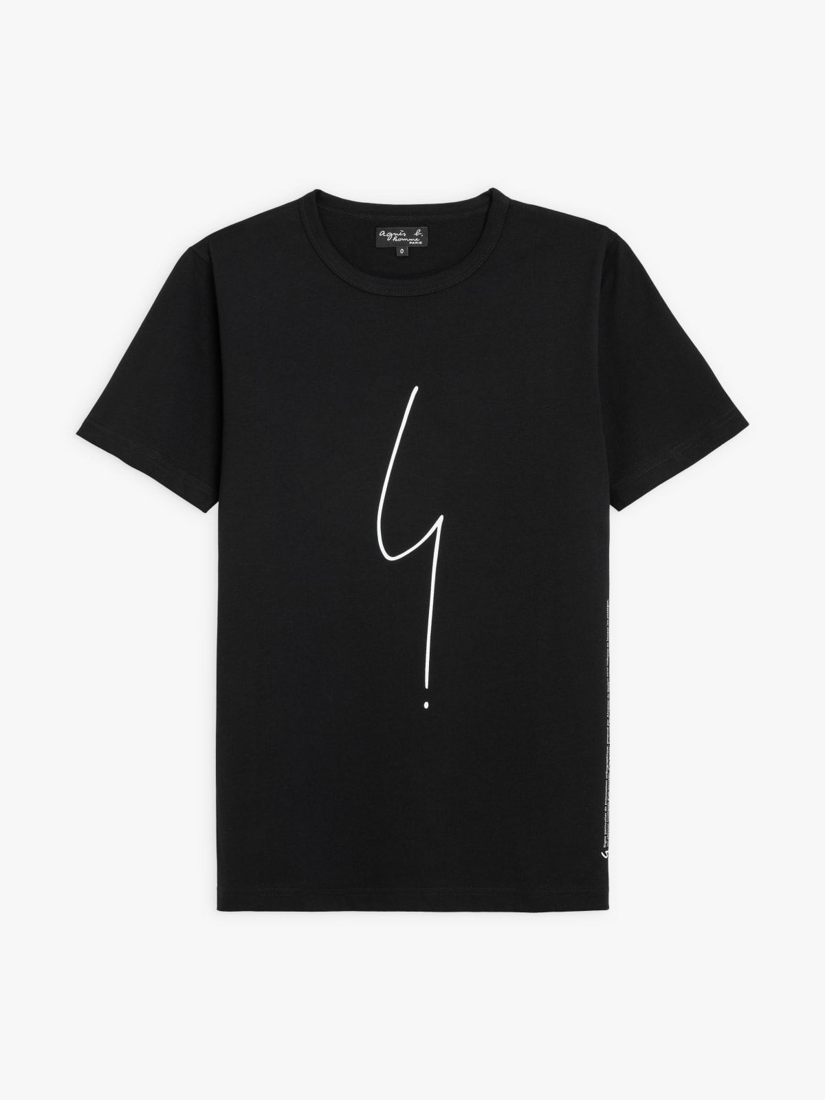 t-shirt Coulos noir "point d'ironie" manches courtes