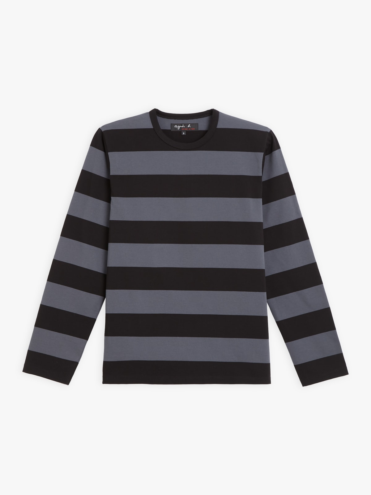 black and anthracite wide striped Coulos t-shirt