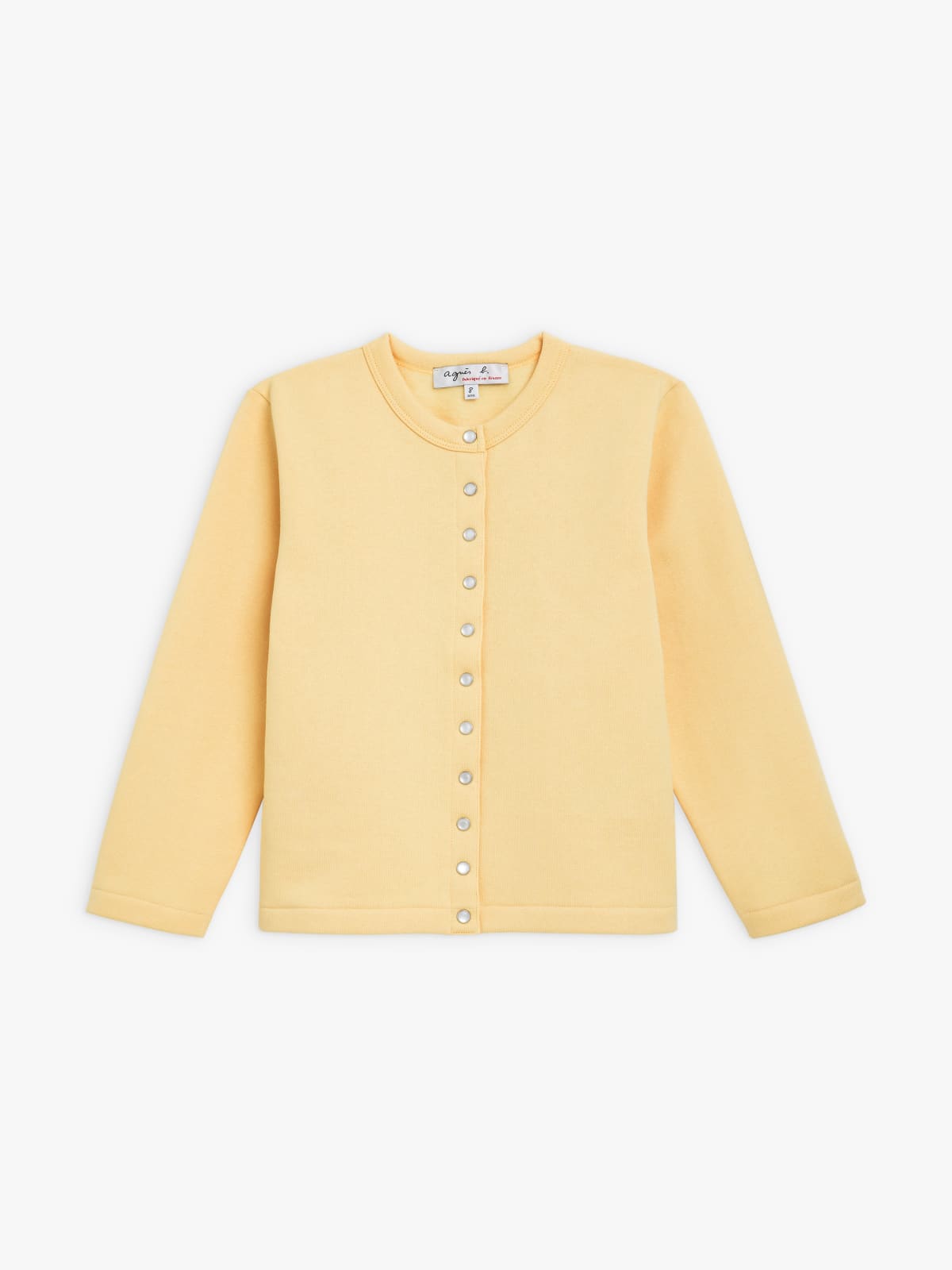 yellow "12 ans" snap cardigan