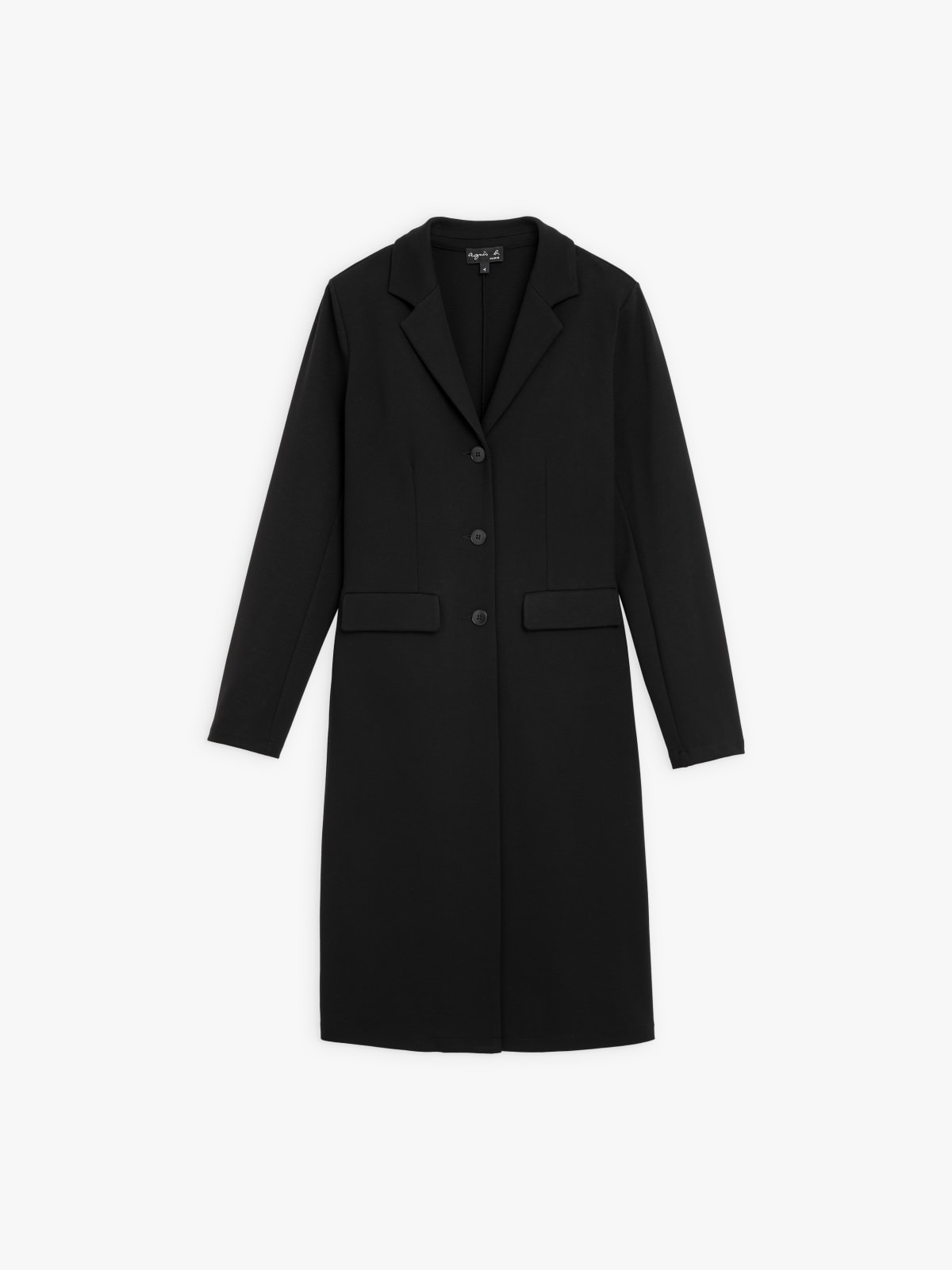 black milano jersey Louiza coat