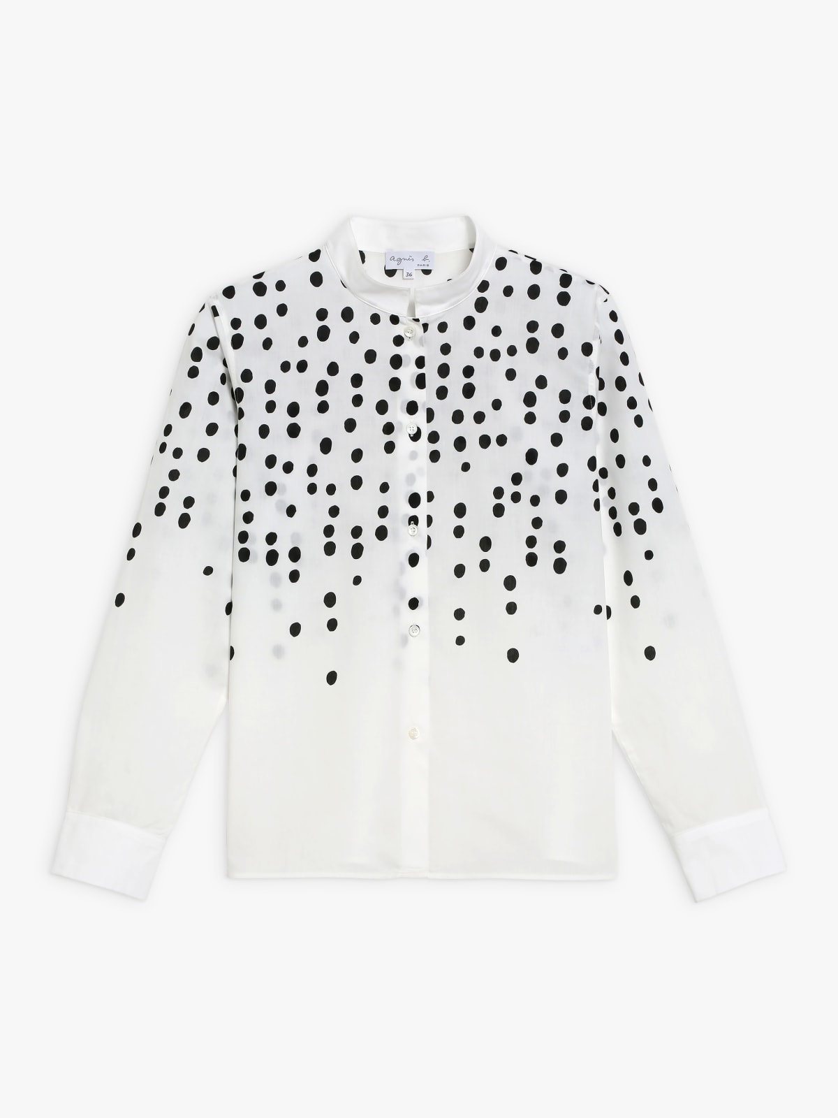 white and black polka dot print Janine shirt