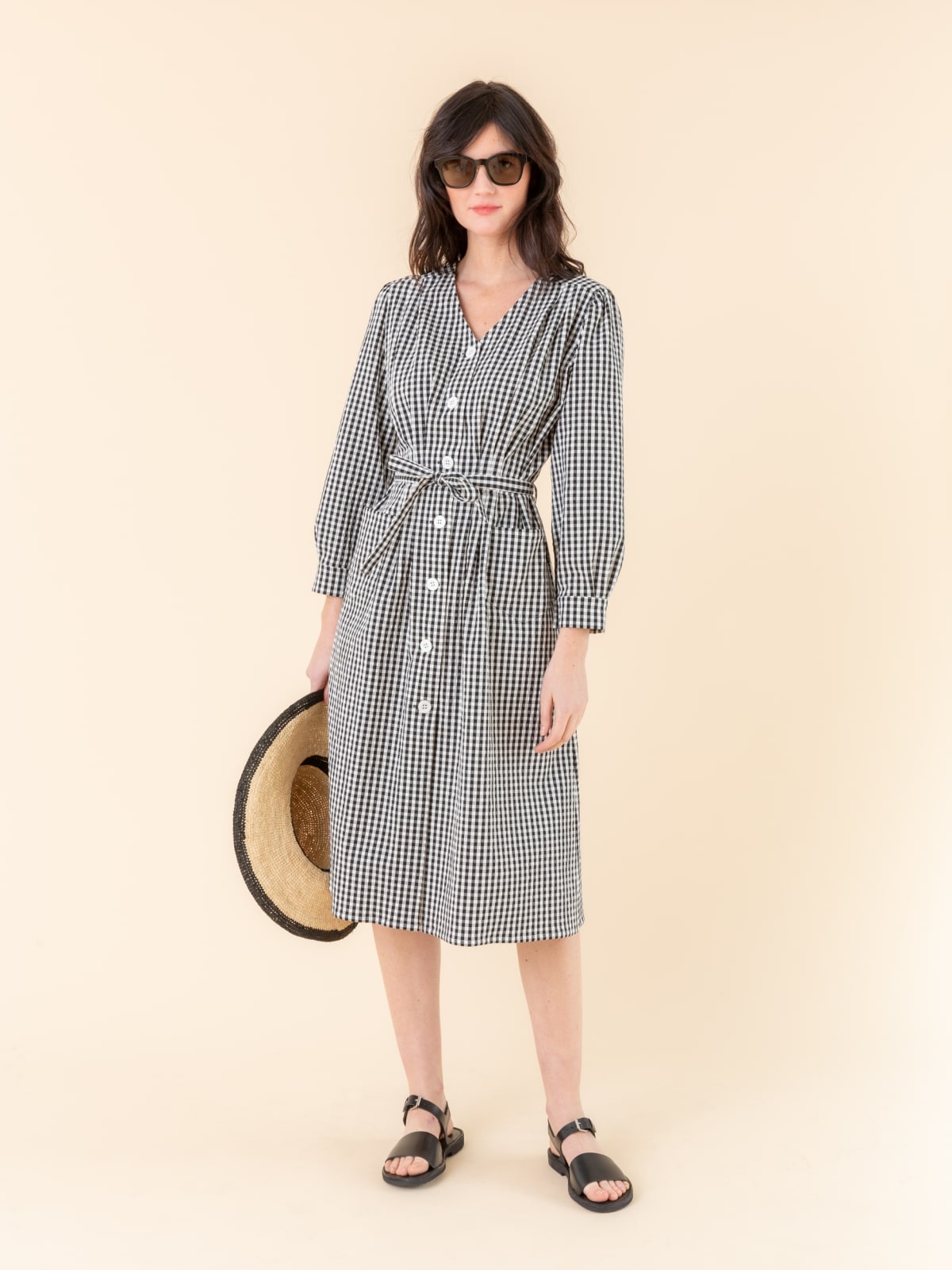 black and white gingham shirt dress black and white gingham shirt dress