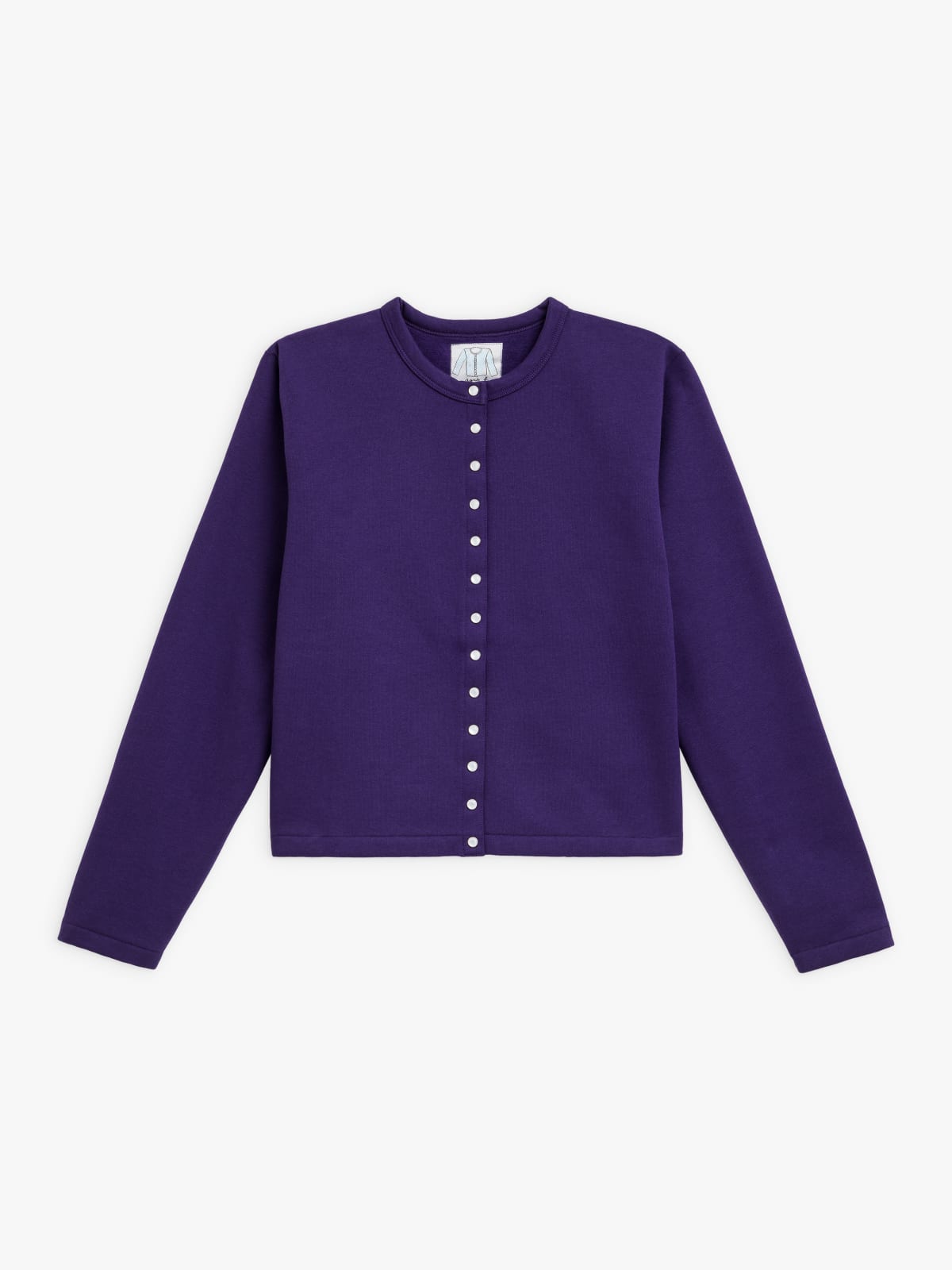 dark purple Le Classique snap cardigan