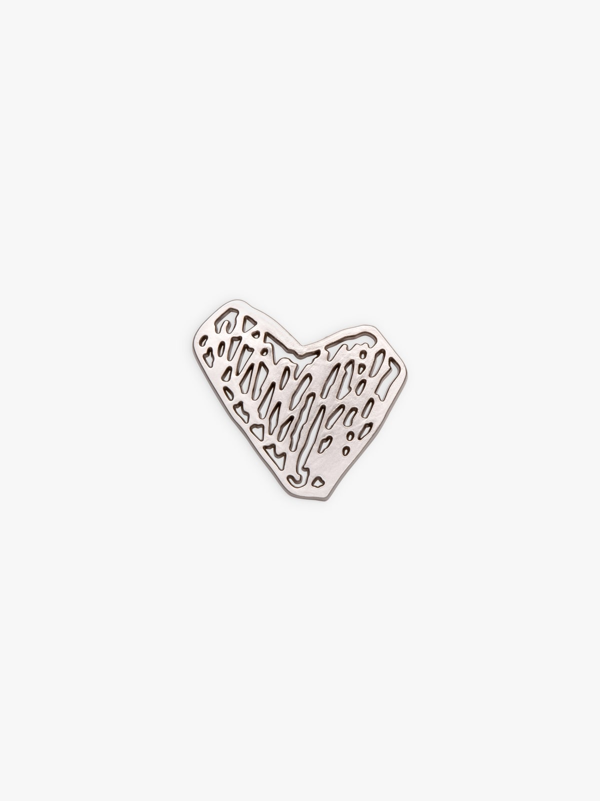 silver Heart pin