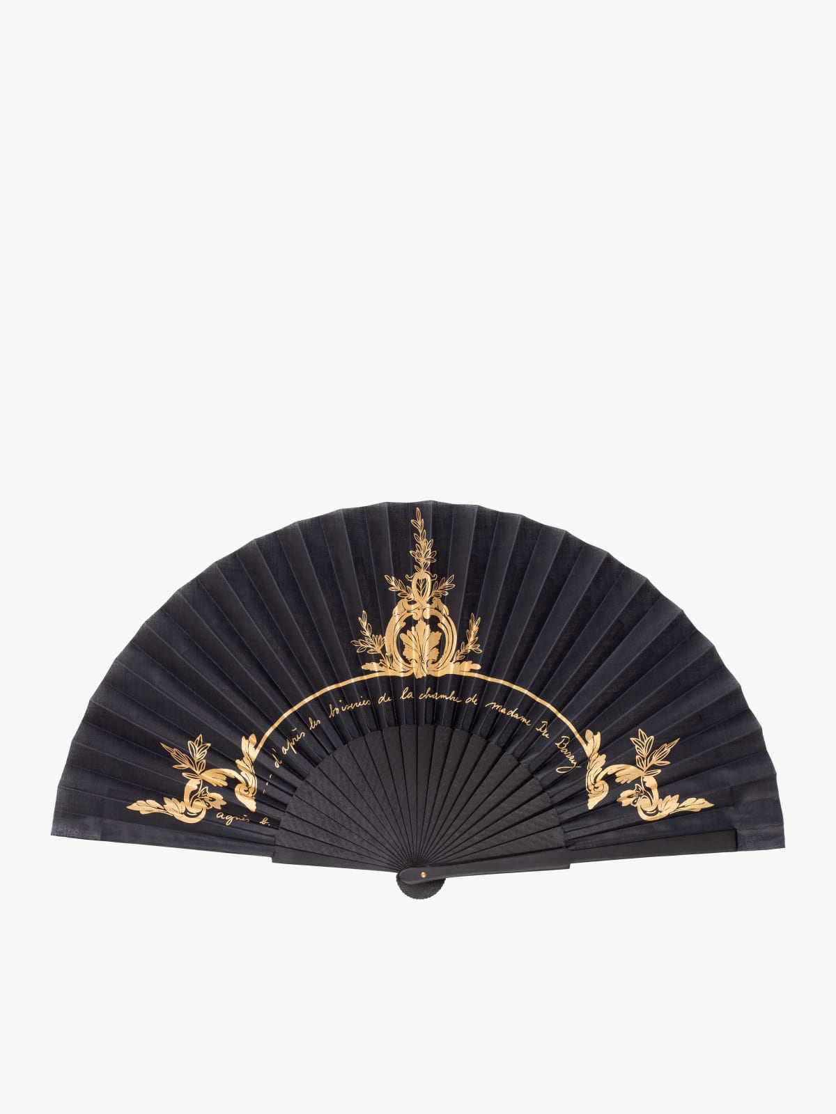 black and golden agnès b. Versailles folding fan