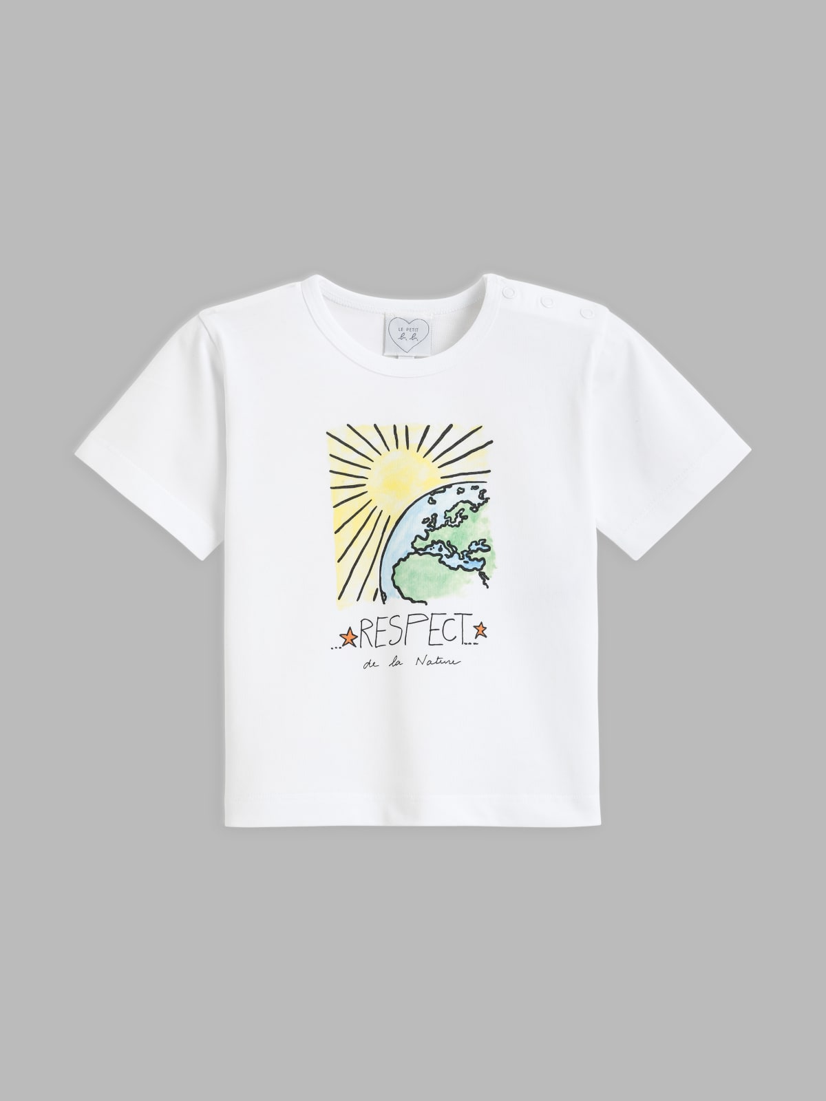 white "Respect de la nature" undershirt short sleeves