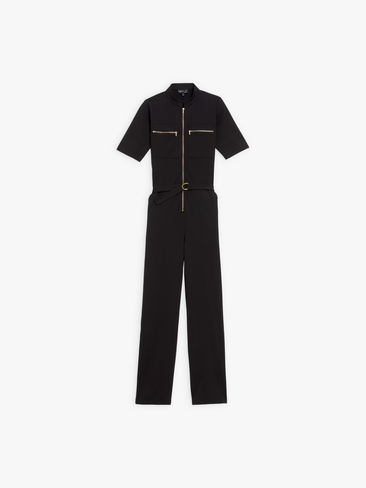 black jersey Handy long jumpsuit