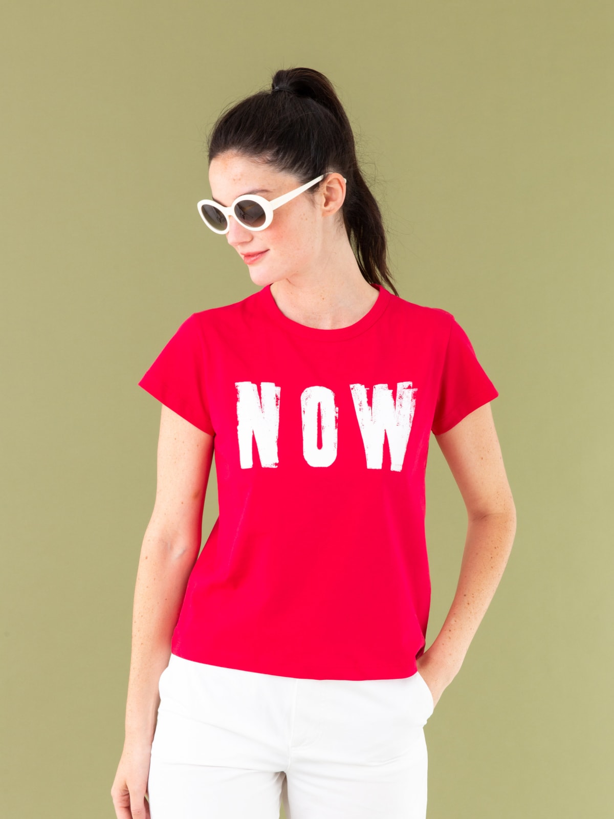 pink Rafael Gray artist "Now" Brando t-shirt
