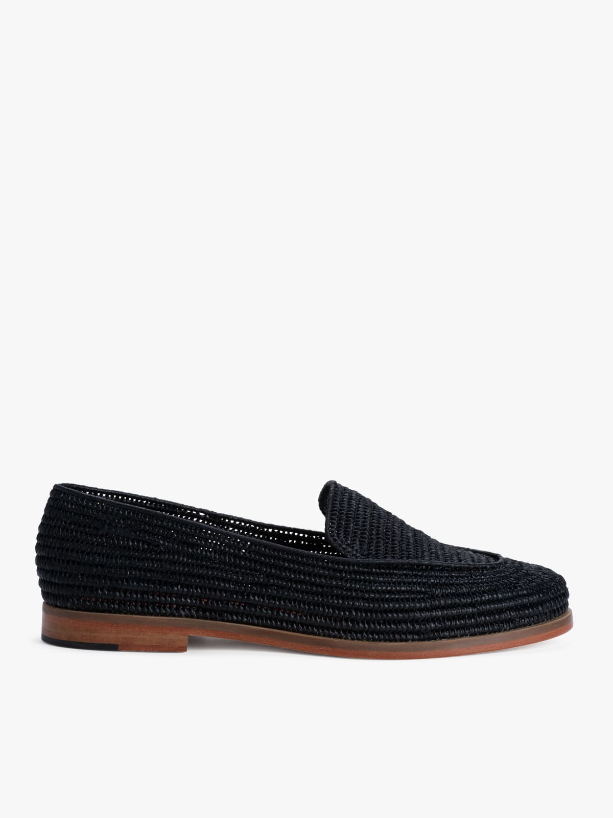 black agnès b. and Yvonne Waska raffia loafers