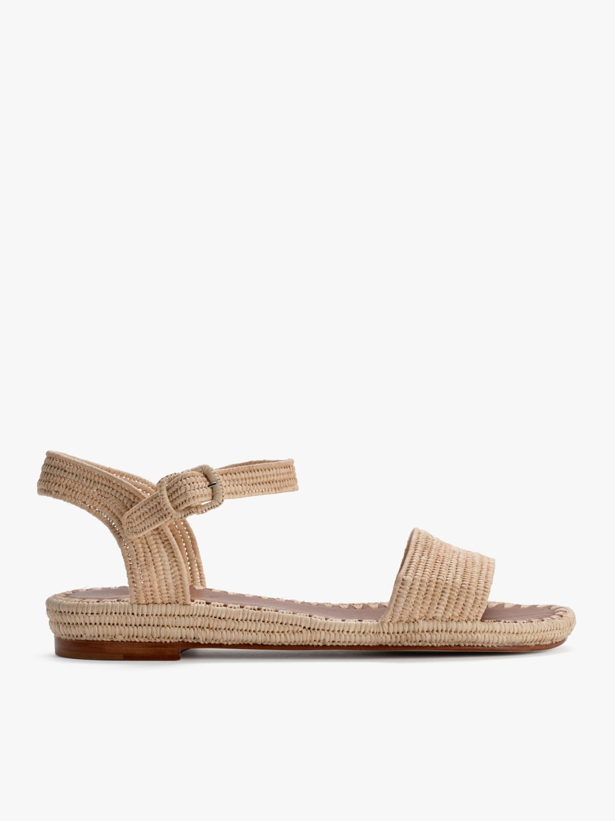 beige agnès b. and Yvonne Waska raffia sandals