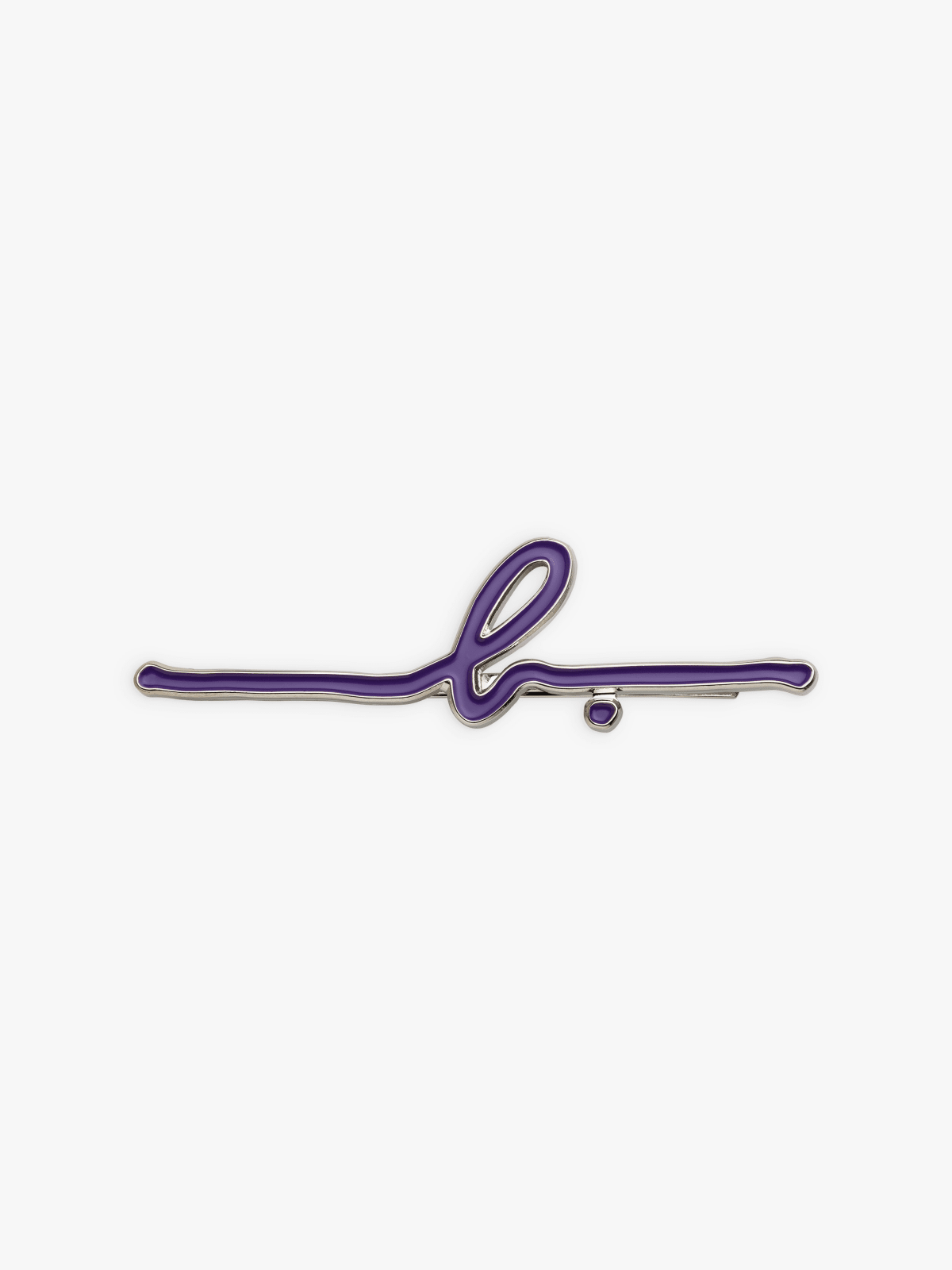 purple b. enamelled metal barrette