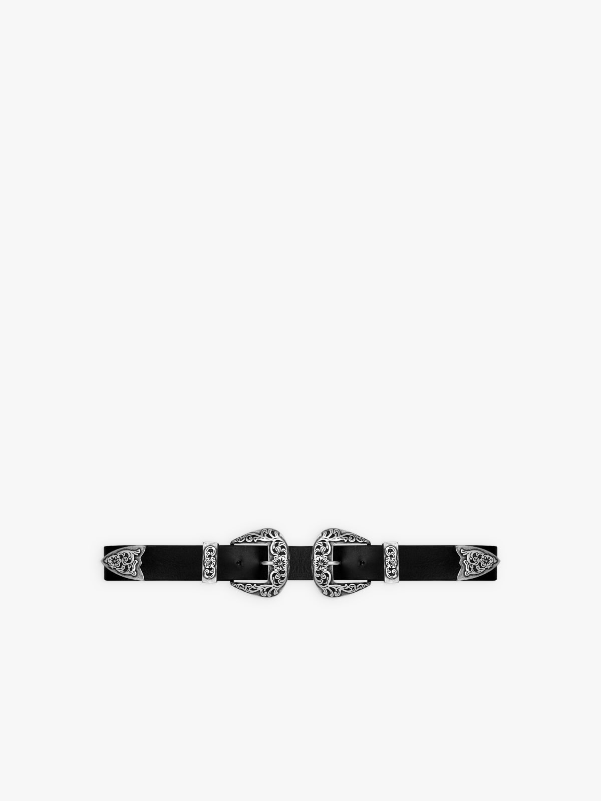 Joan black leather belt