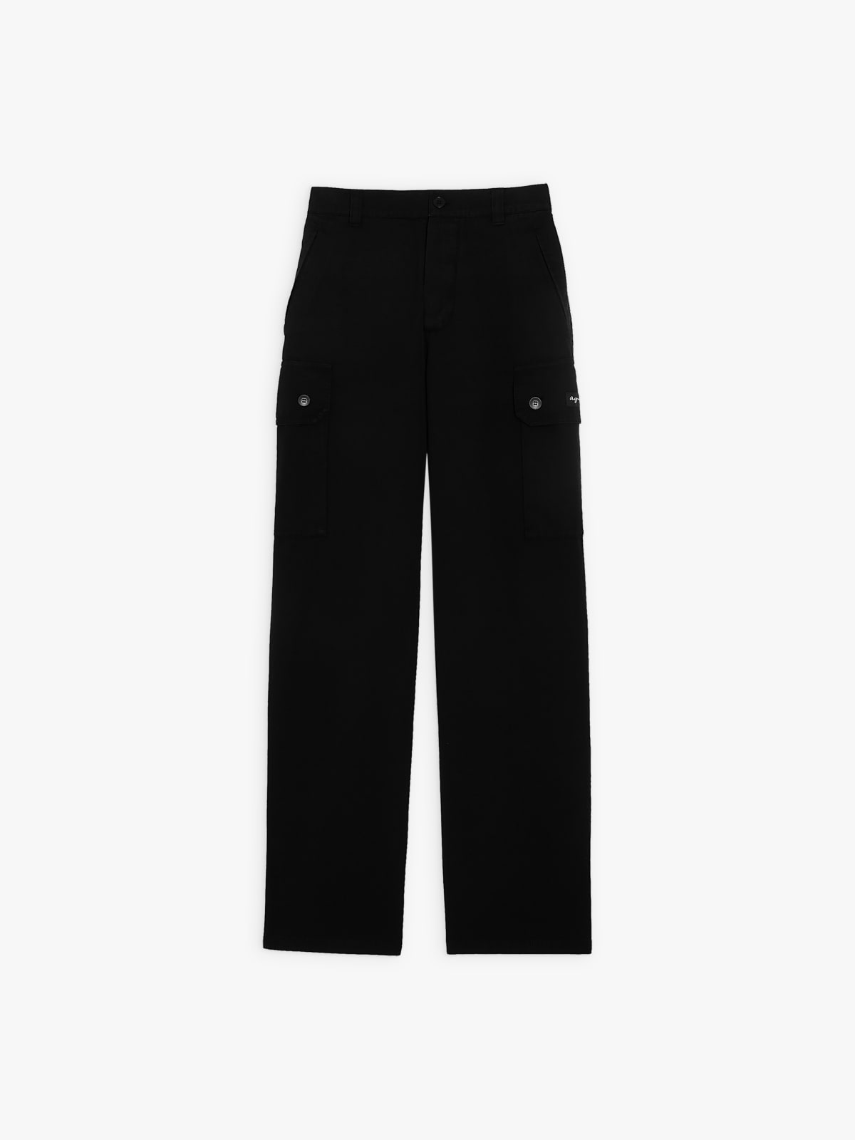 black treillis trousers in cotton canvas