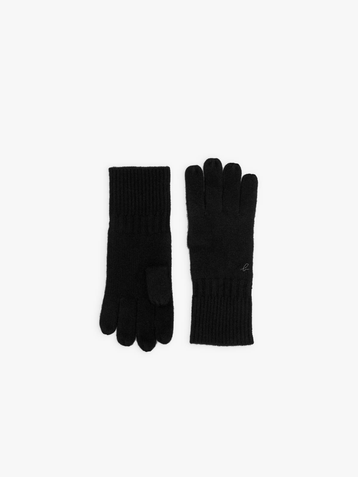 black Nelio unisex cashmere gloves