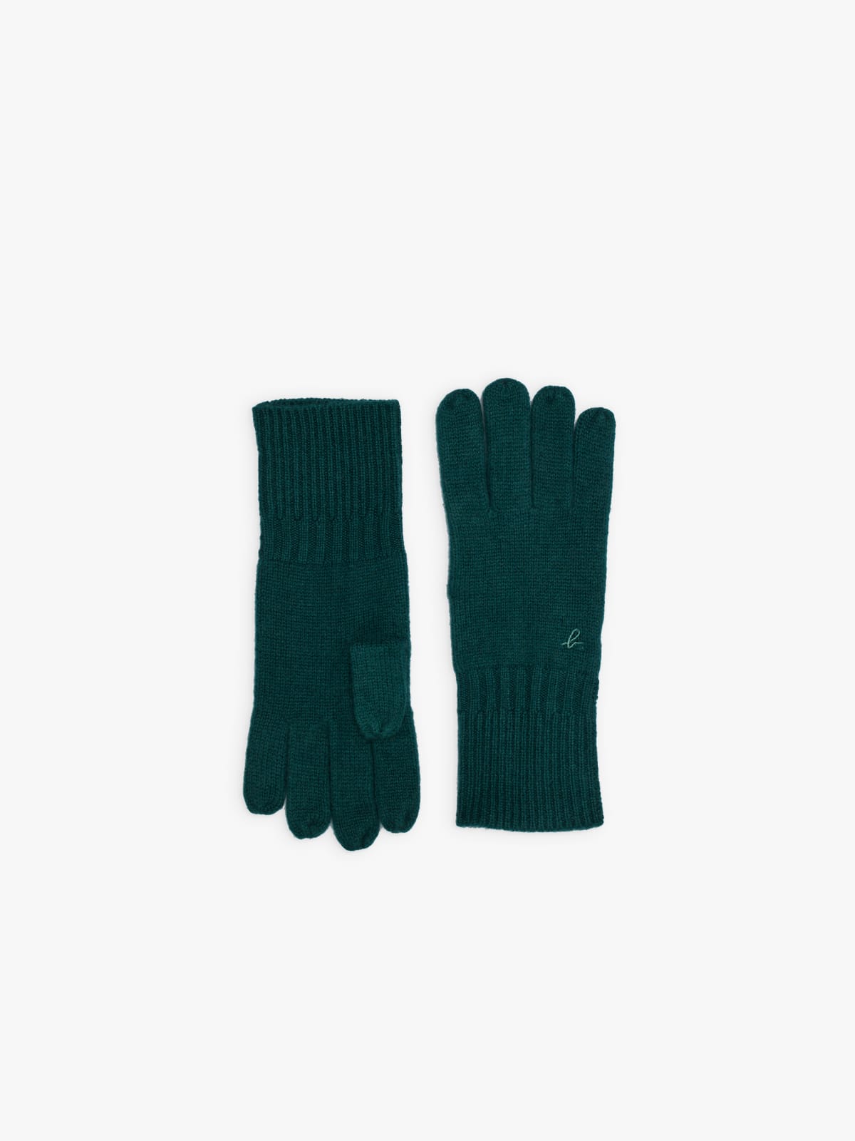 gants Nelio mixtes en cachemire vert sapin