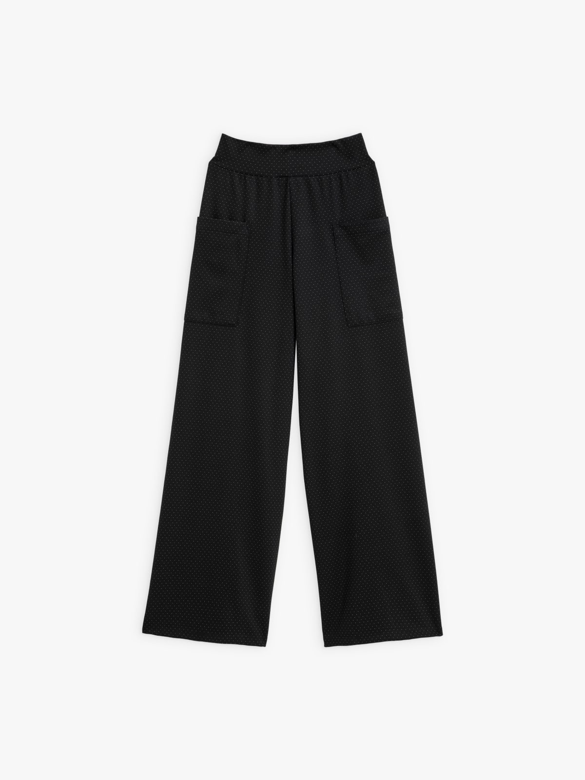 Mathis black pants with white stitching