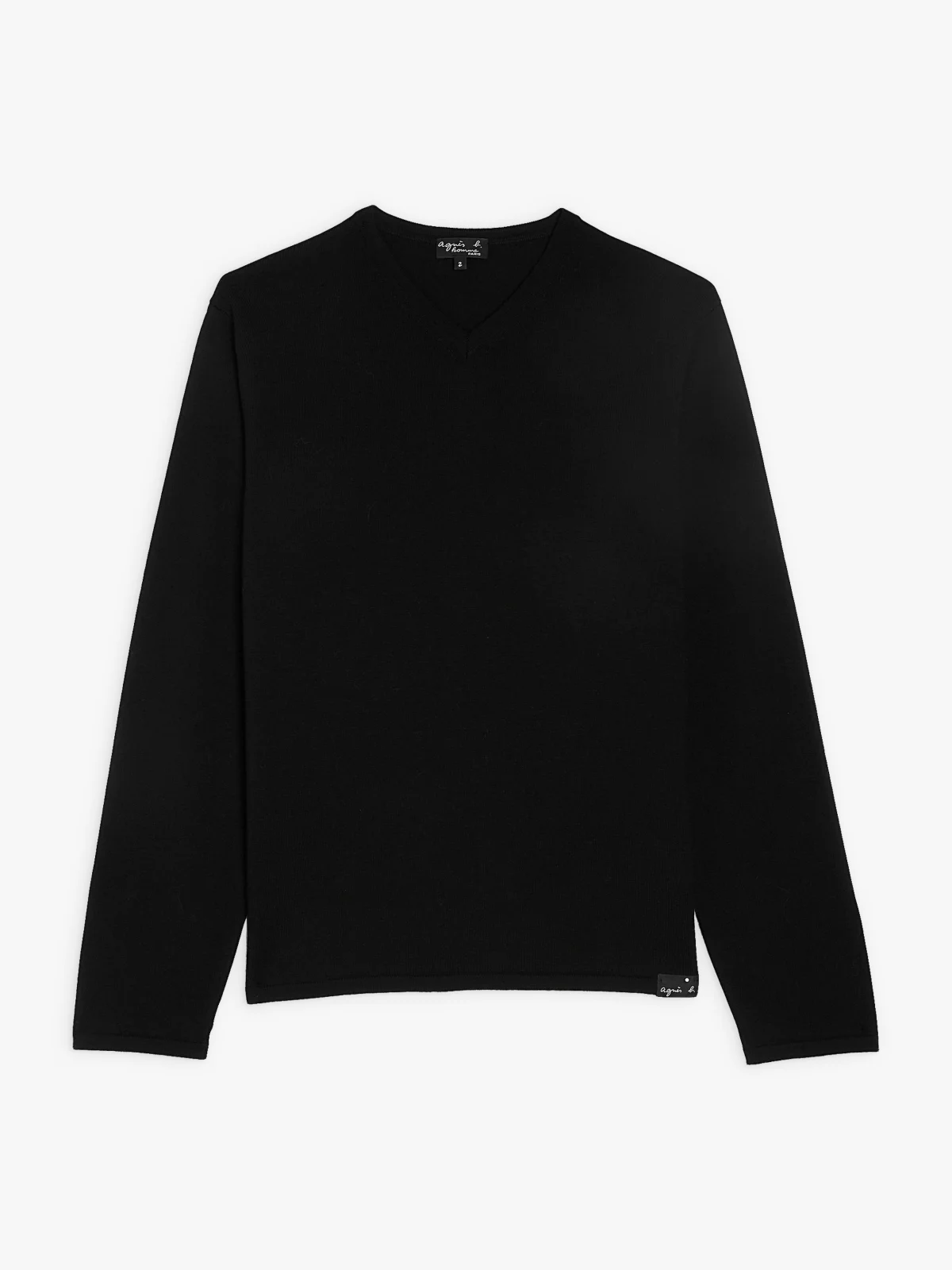 Black wool v neck jumper 2025
