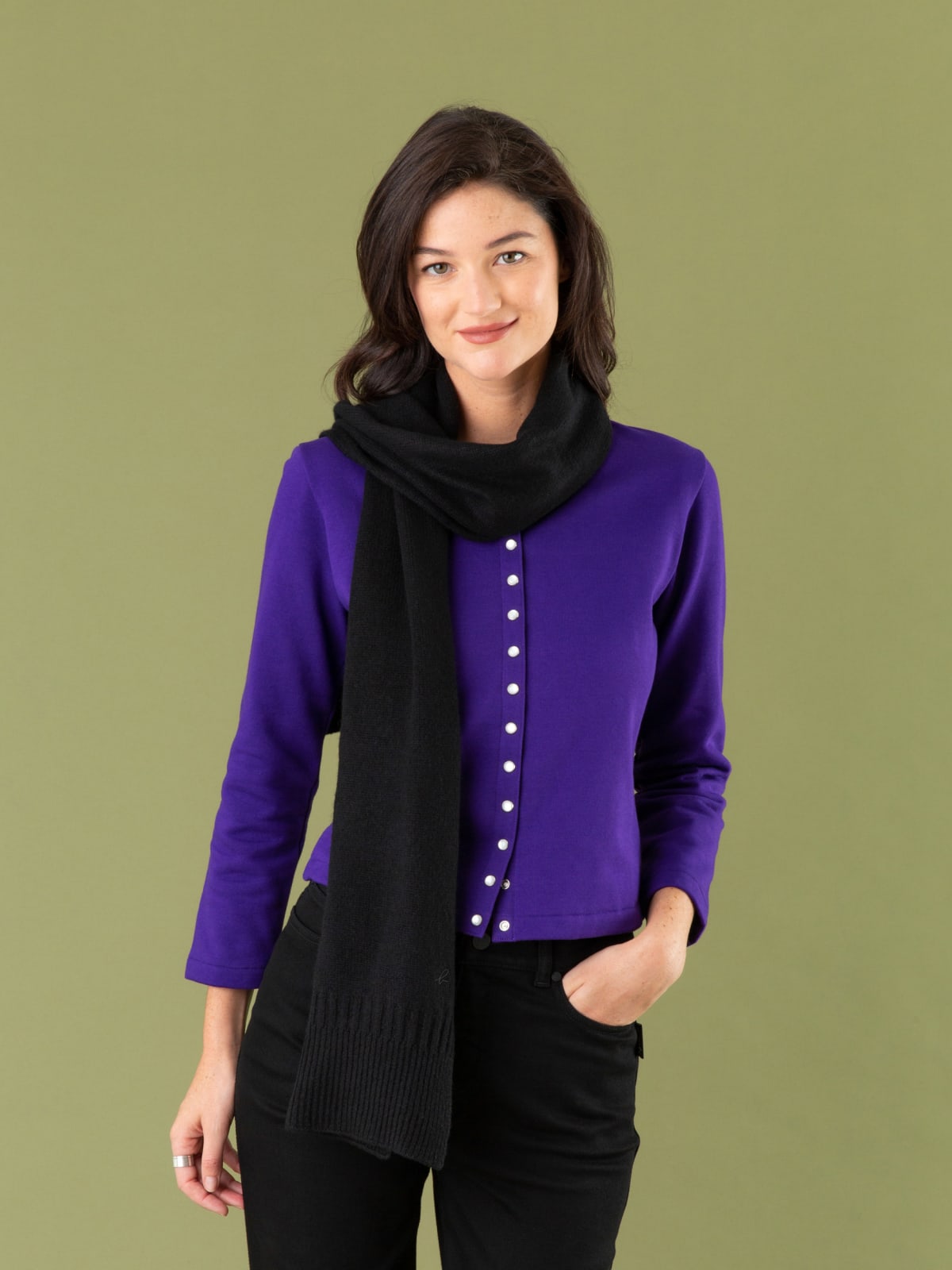 purple Le Petit snap cardigan