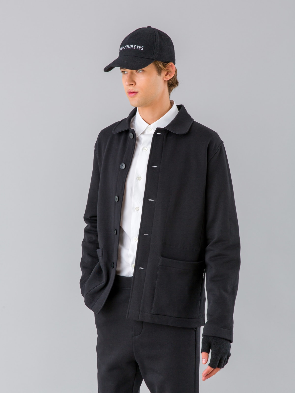 black Mandarin 2 jacket cotton fleece