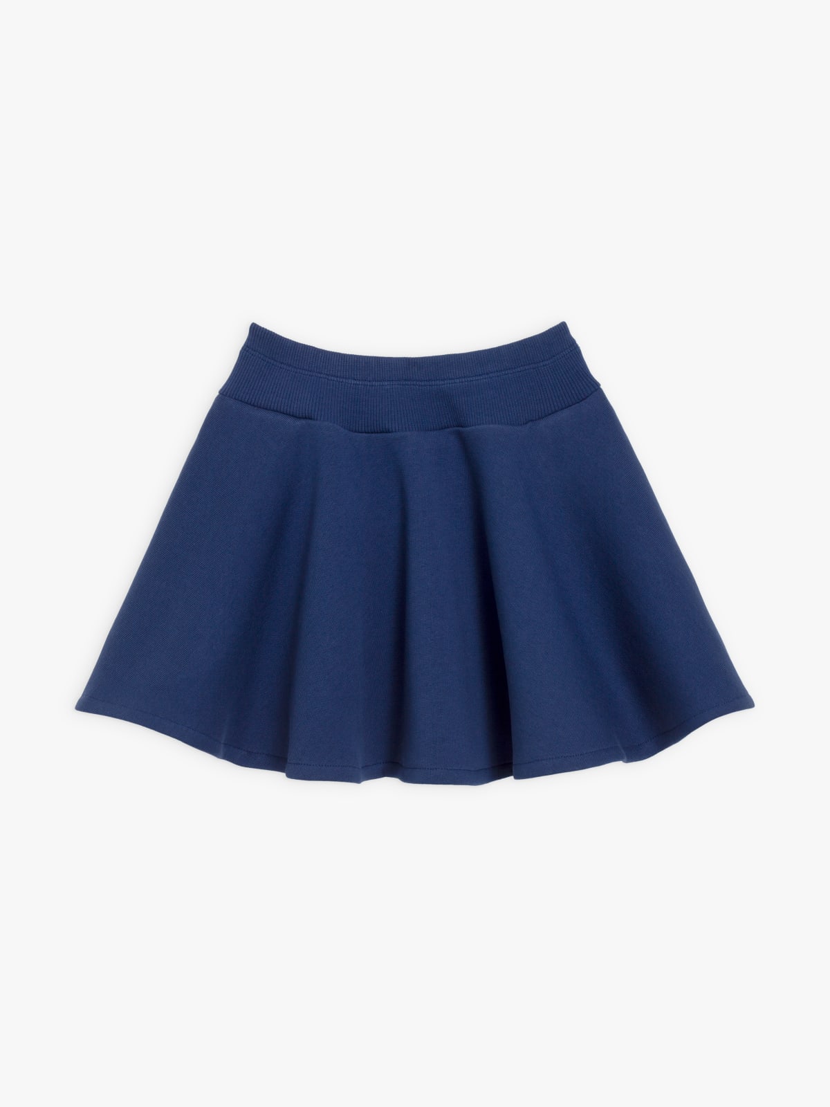 blue Cyclone skirt with red cotton fleece pockets
