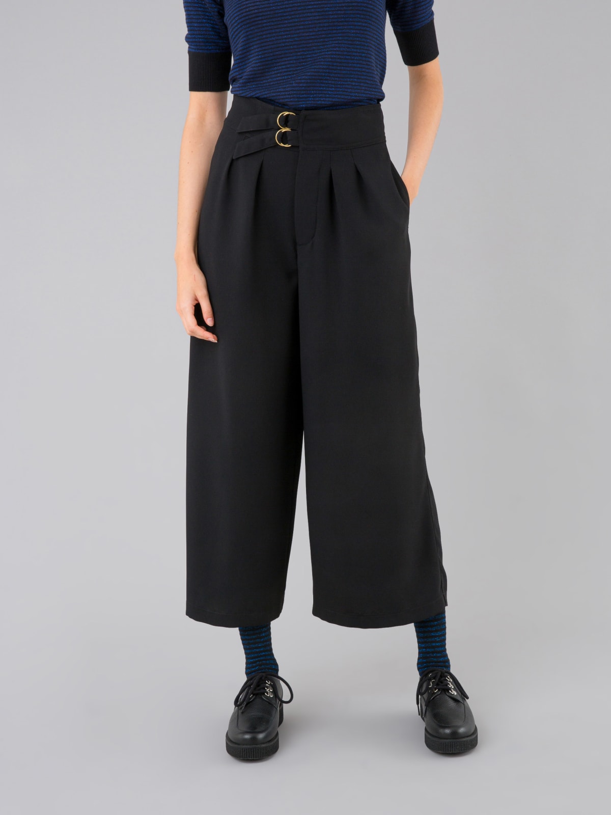 estroso CULOTTES SKIRT ブラック サイズ2　★新品未使用★ long black culotte skirt