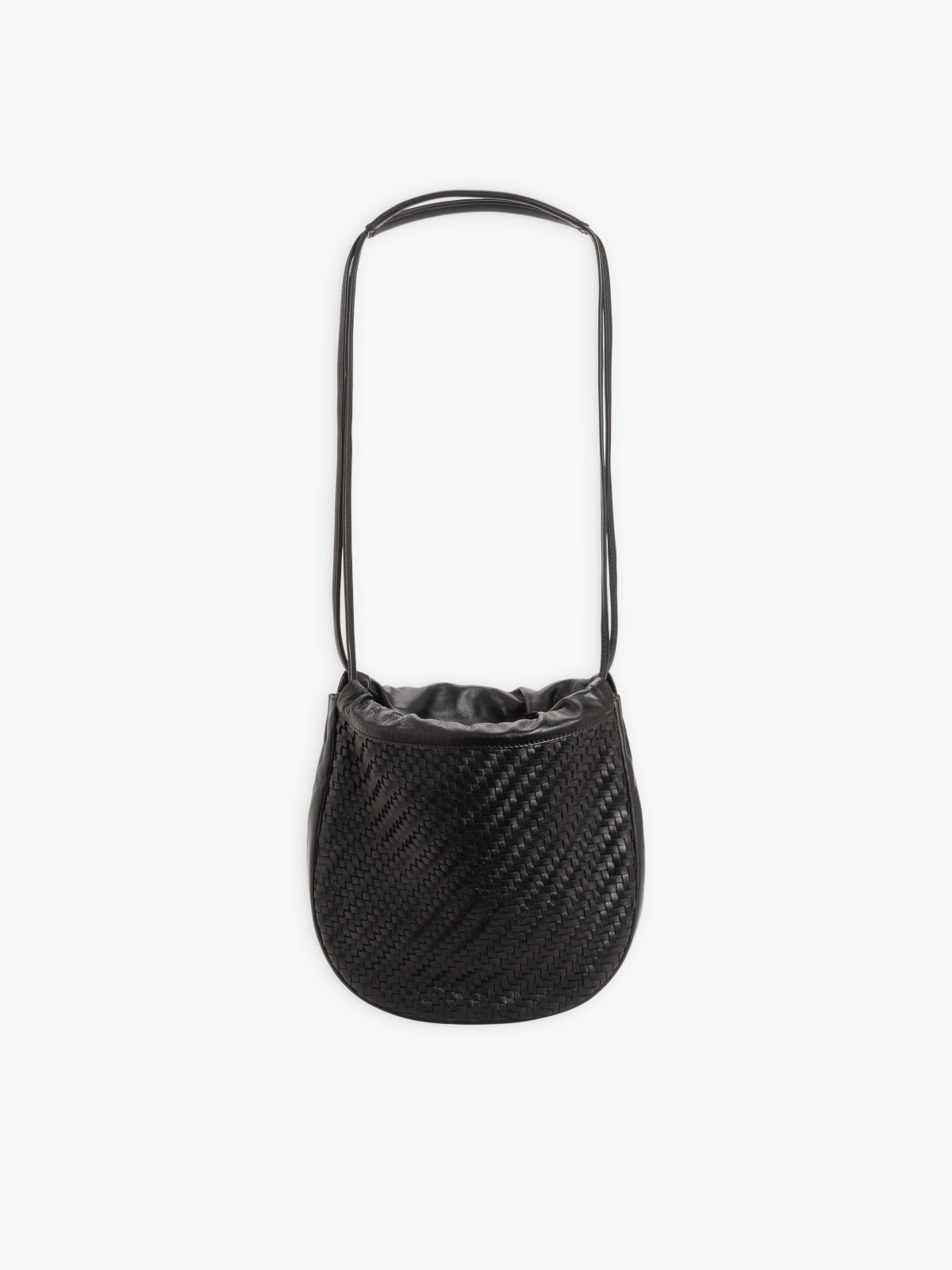 Bourse bag in black woven leather image number 0
