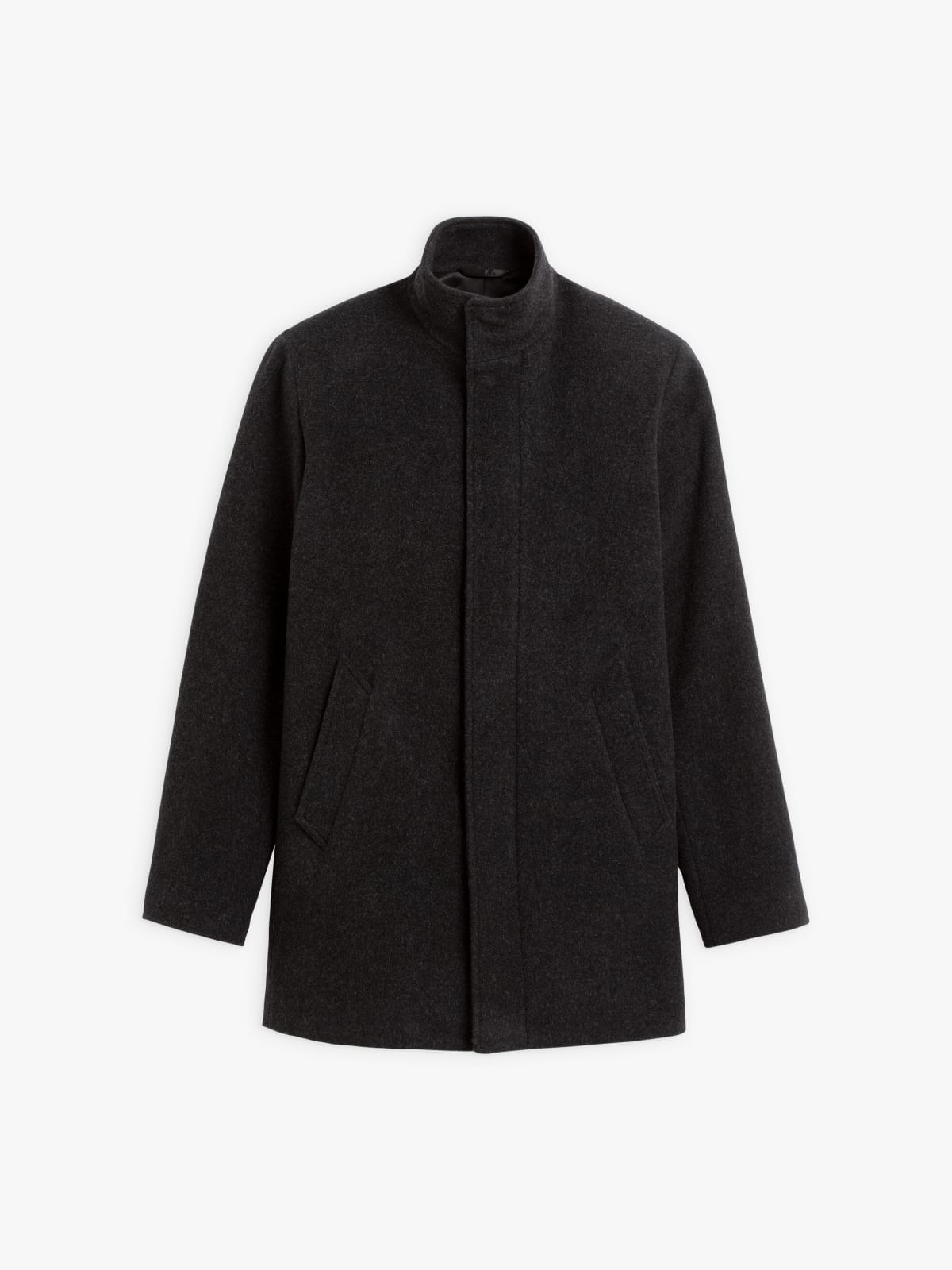 black Yvan wool and cashmere blend coat