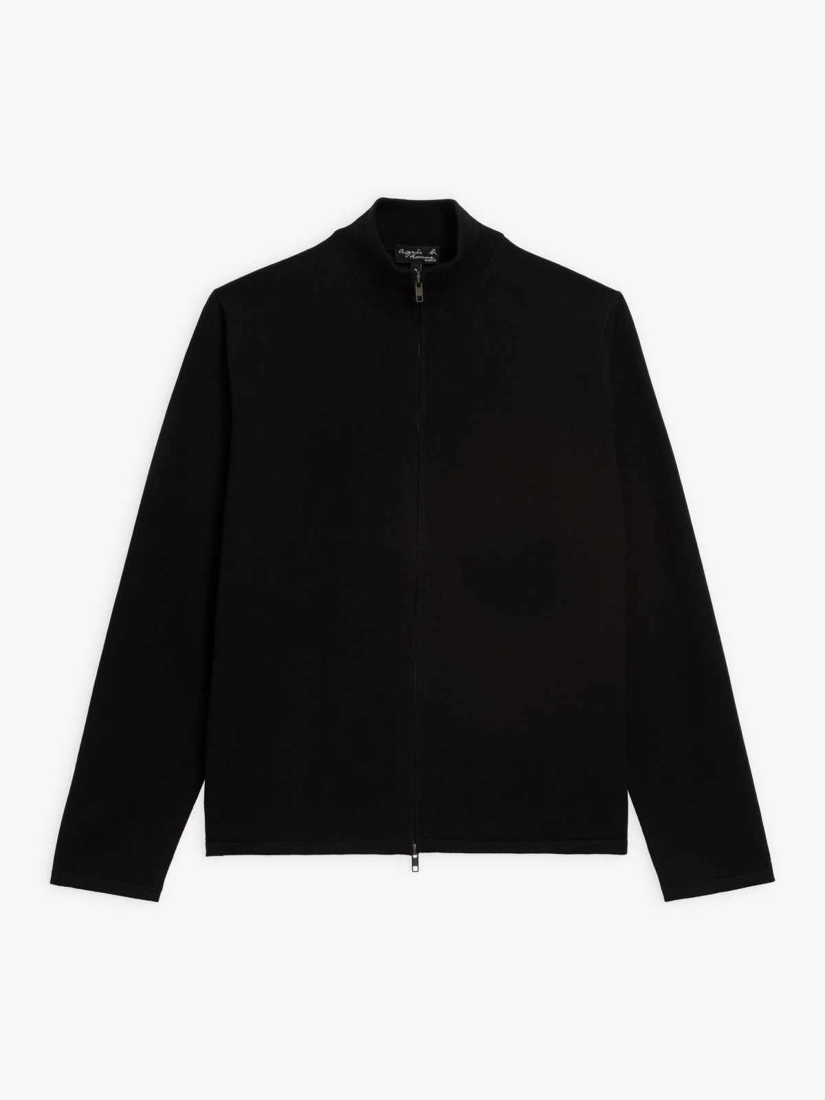 black Ziggy 100% merino wool jersey cardigan