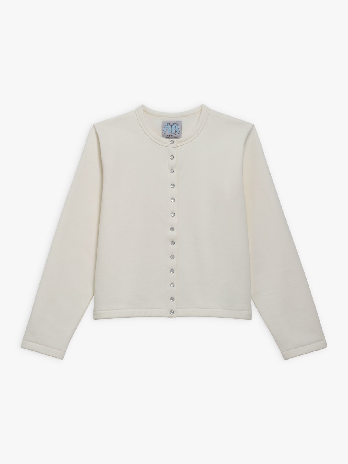 Le Classique fleece snap cardigan