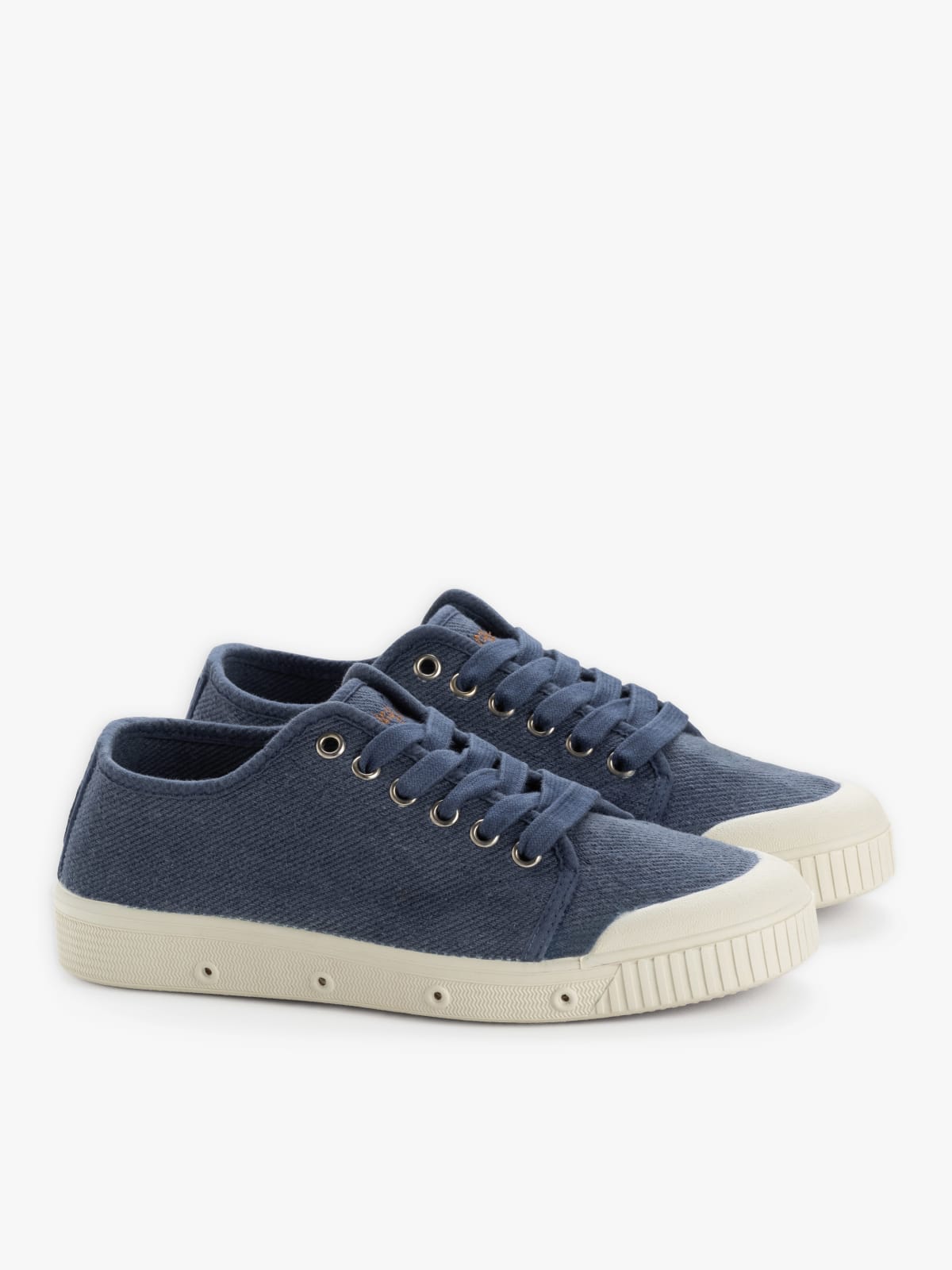 denim blue Spring Court low-top trainers