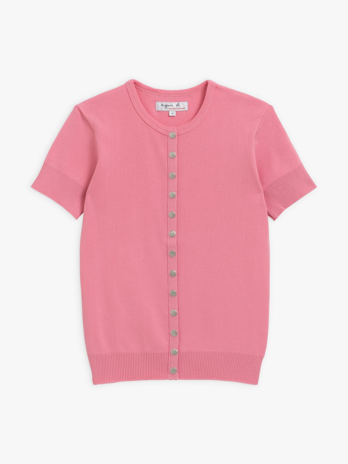 pink Swing short sleeve snap cardigan